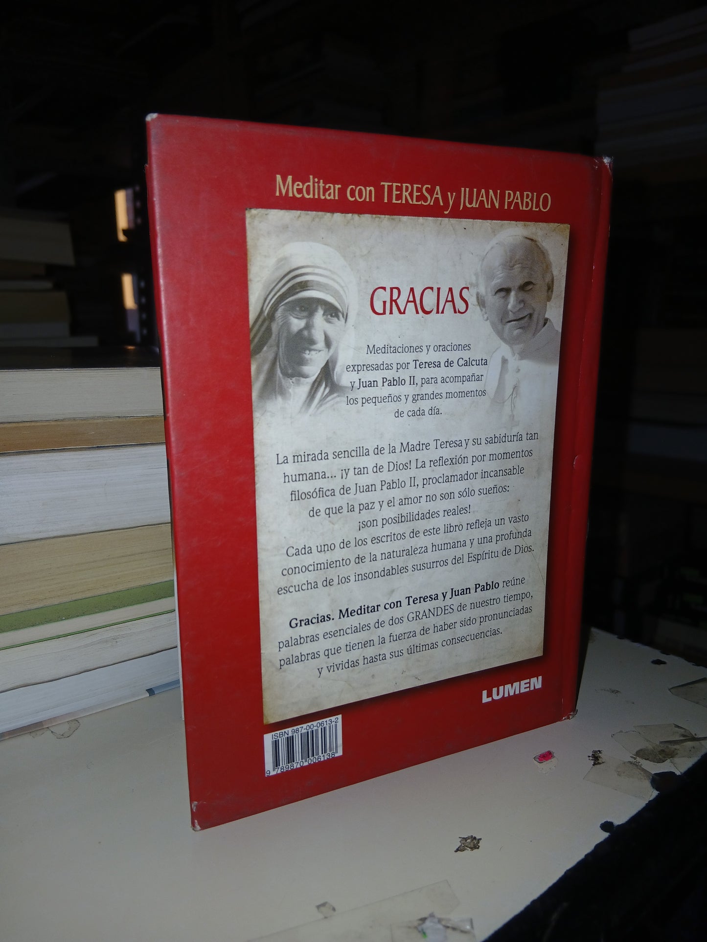GRACIAS. MEDITAR CON TERESA Y JUAN PABLO USADO RELIGIÓN LITERARIO 207