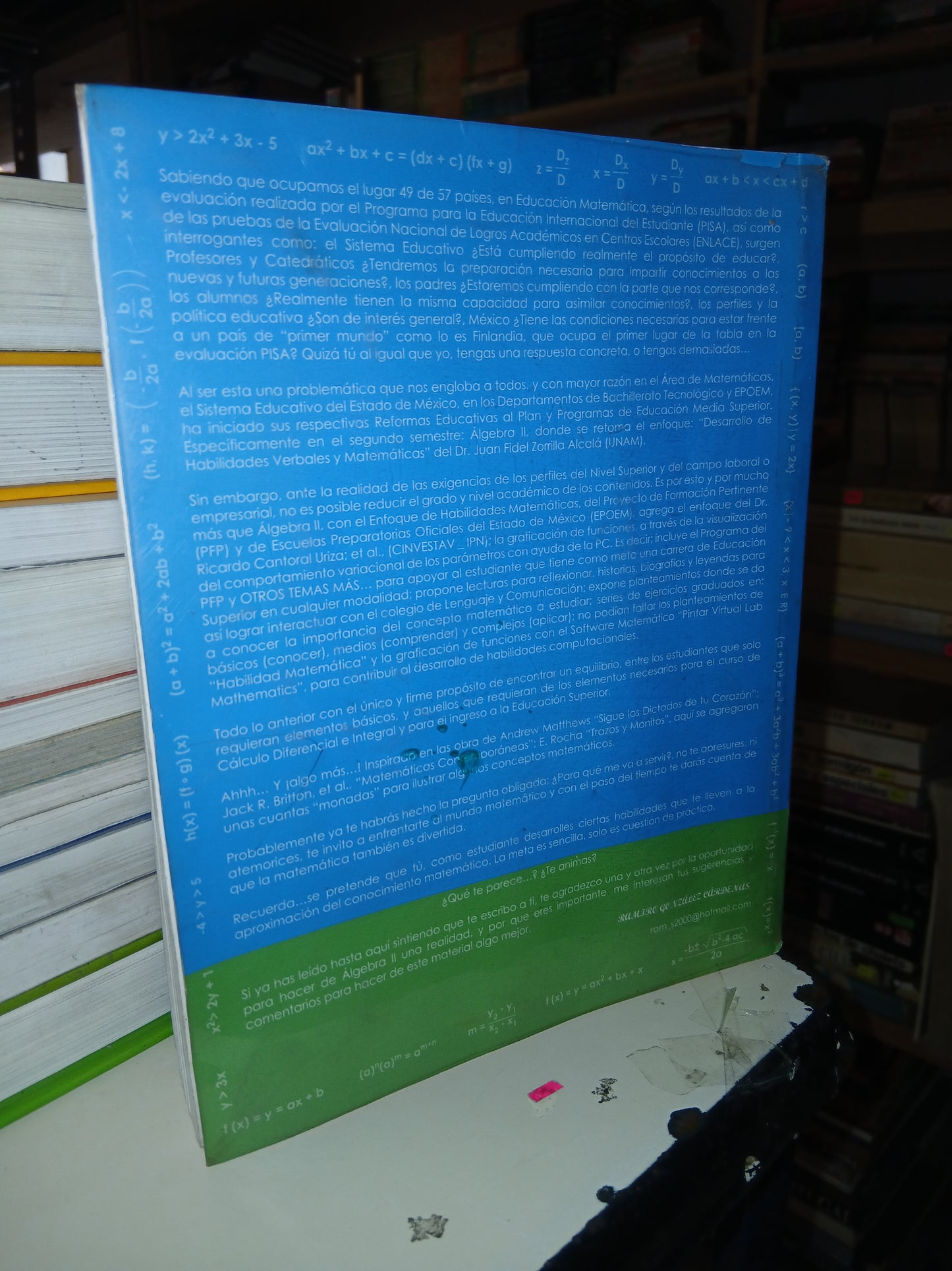 ÁLGEBRA II "ÁLGEBRA DE FUNCIONES" POR RAMIRO GONZÁLEZ CARDENAS USADO ÁLGEBRA LITERARIO 207