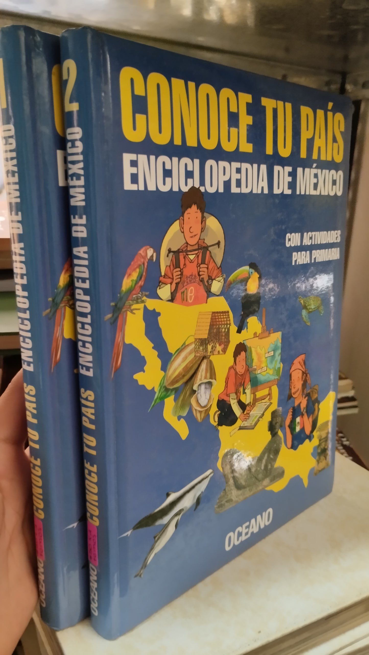 CONOCE TU PAIS ENCICLOPEDIA DE MEXICO POR EDITORIAL OCEANO 2 TOMOS LIBRO USADO EDUCACIÓN ALDAMA