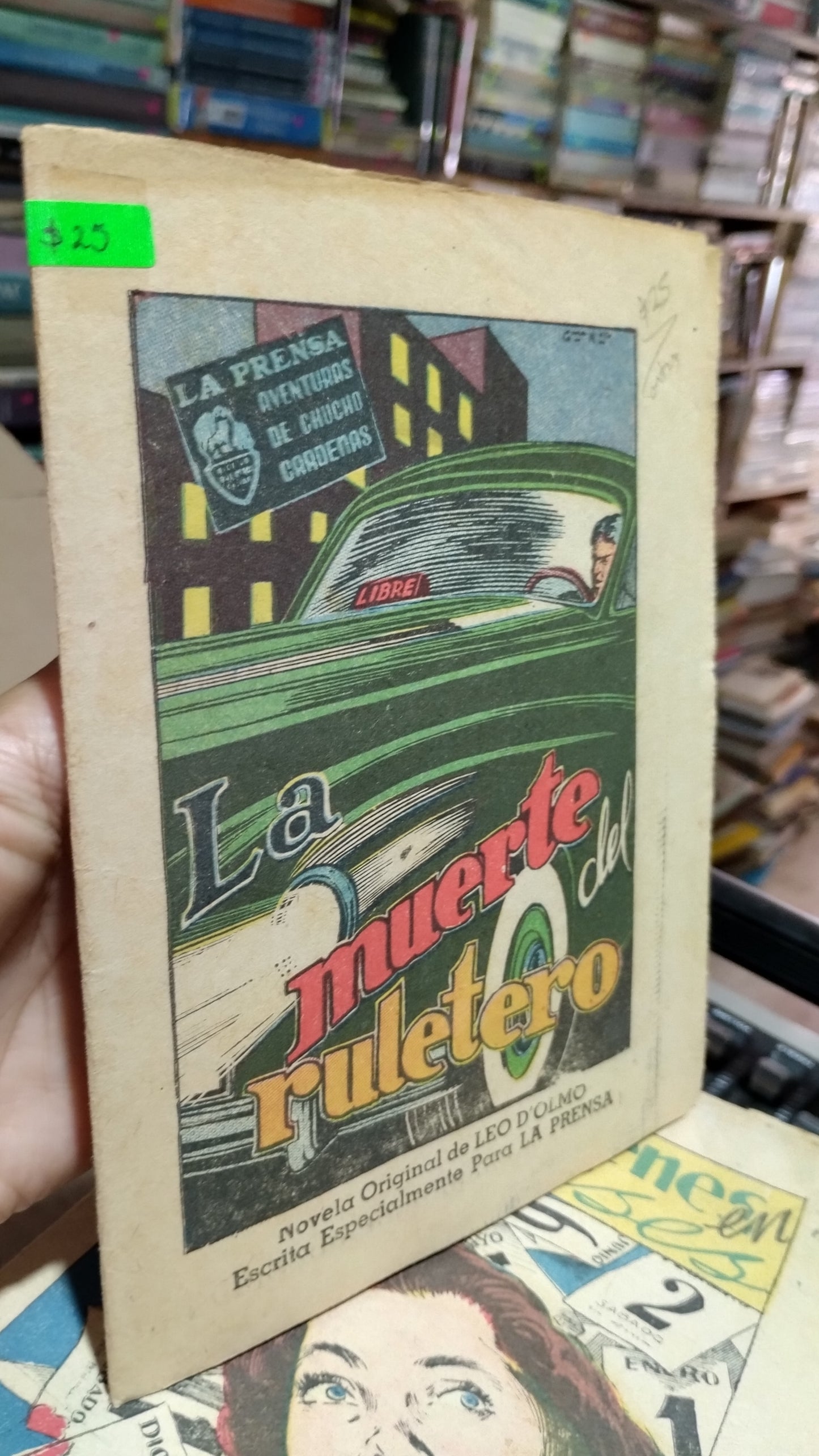 MUERTE DEL RULETERO POR LEO D OLMO LIBRO USADO NOVELAS