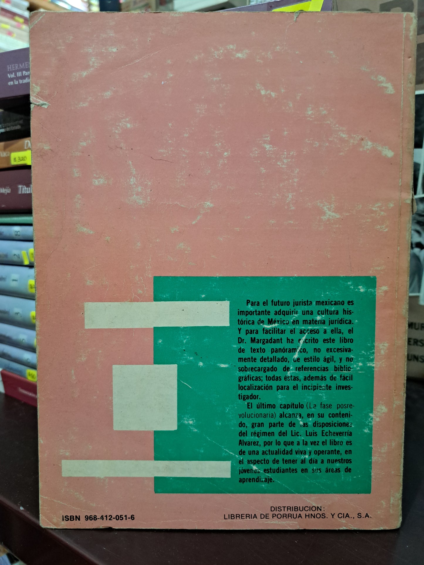 INTRODUCCIÓN A LA HISTORIA DEL DERECHO MEXICANO GUILLERMO F. MARGADANT S. USADO DERECHO LITERARIO 305