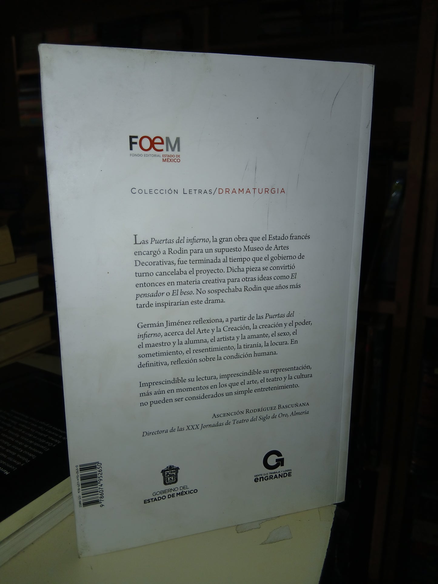LAS PUERTAS DEL INFIERNO POR GERMÁN JIMÉNEZ USADO TEATRO LITERARIO 207