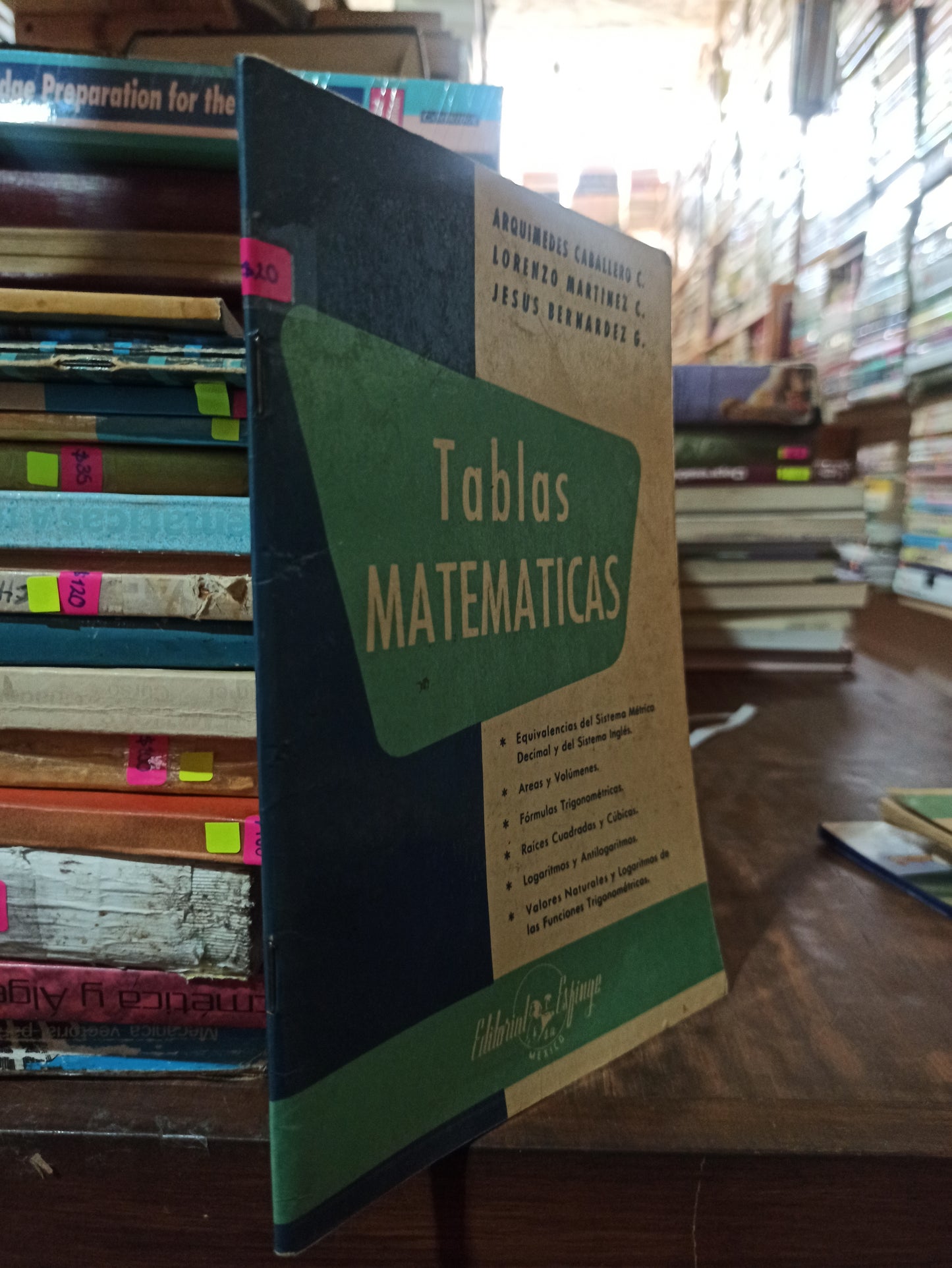 TABLAS MATEMATICAS POR ARQUIMIDES CABALLERO C. USADO MATEMATICAS ALDAMA
