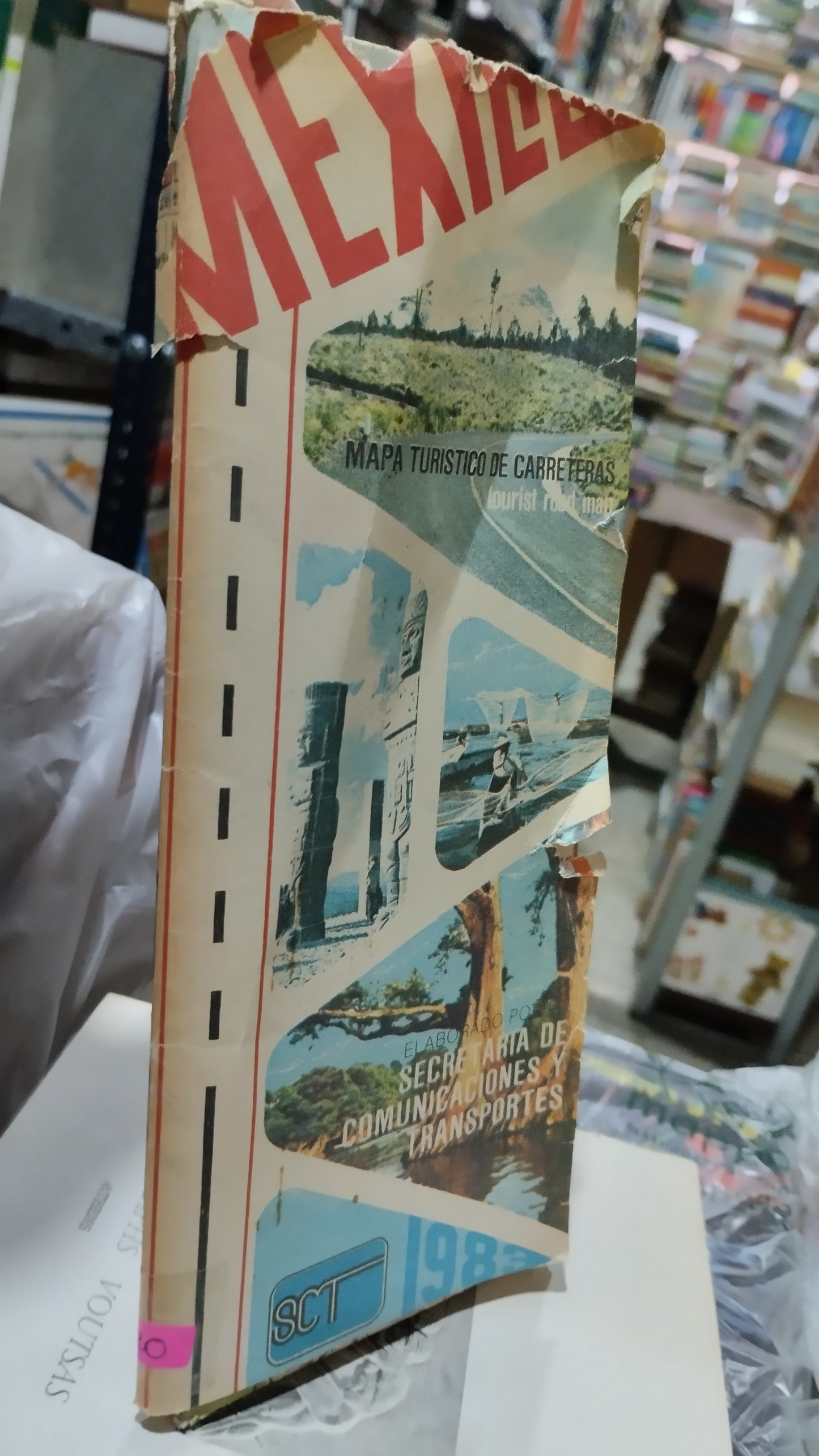 MAPA TURÍSTICO DE CARRETERAS POR LA SECRETARIA DE COMUNICACIONES Y TRANSPORTES LIBRO USADO GEOGRAFÍA ALDAMA