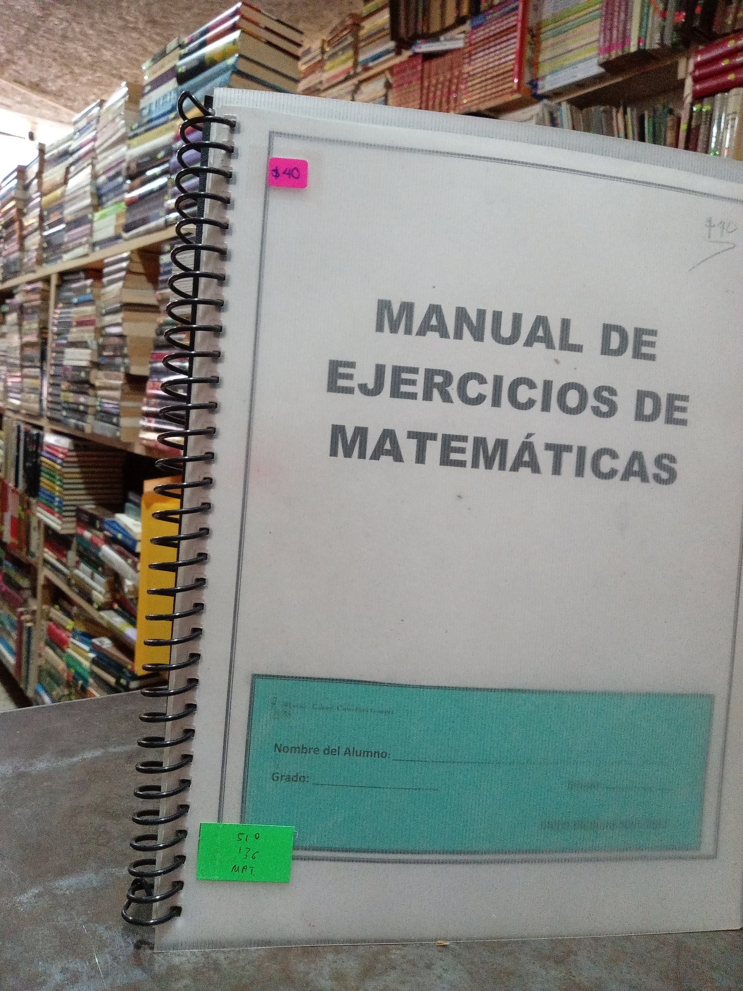 MANUAL DE EJERCICIOS DE MATEMATICAS POR INSTITUTO CULTURA CARLOS HANK GONZALEZ USADO MATEMÁTICAS ALDAMA