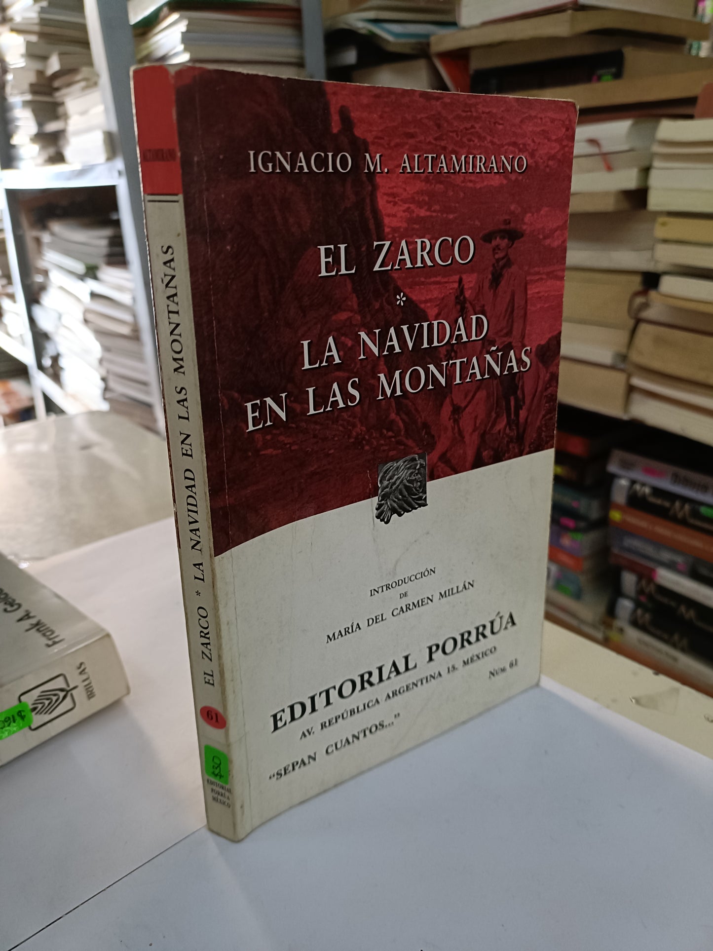 EL ZARCO, LA NAVIDAD DE LAS MONTAÑAS POR ALTAMIRANO USADO NOVELA LITERARIO 207