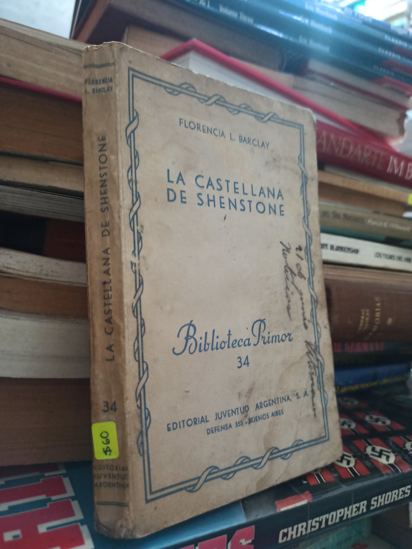 LA CASTELLANA DE SHENSTONE POR FLORENCIA L. BARCLAY USADO NOVELAS ALDAMA