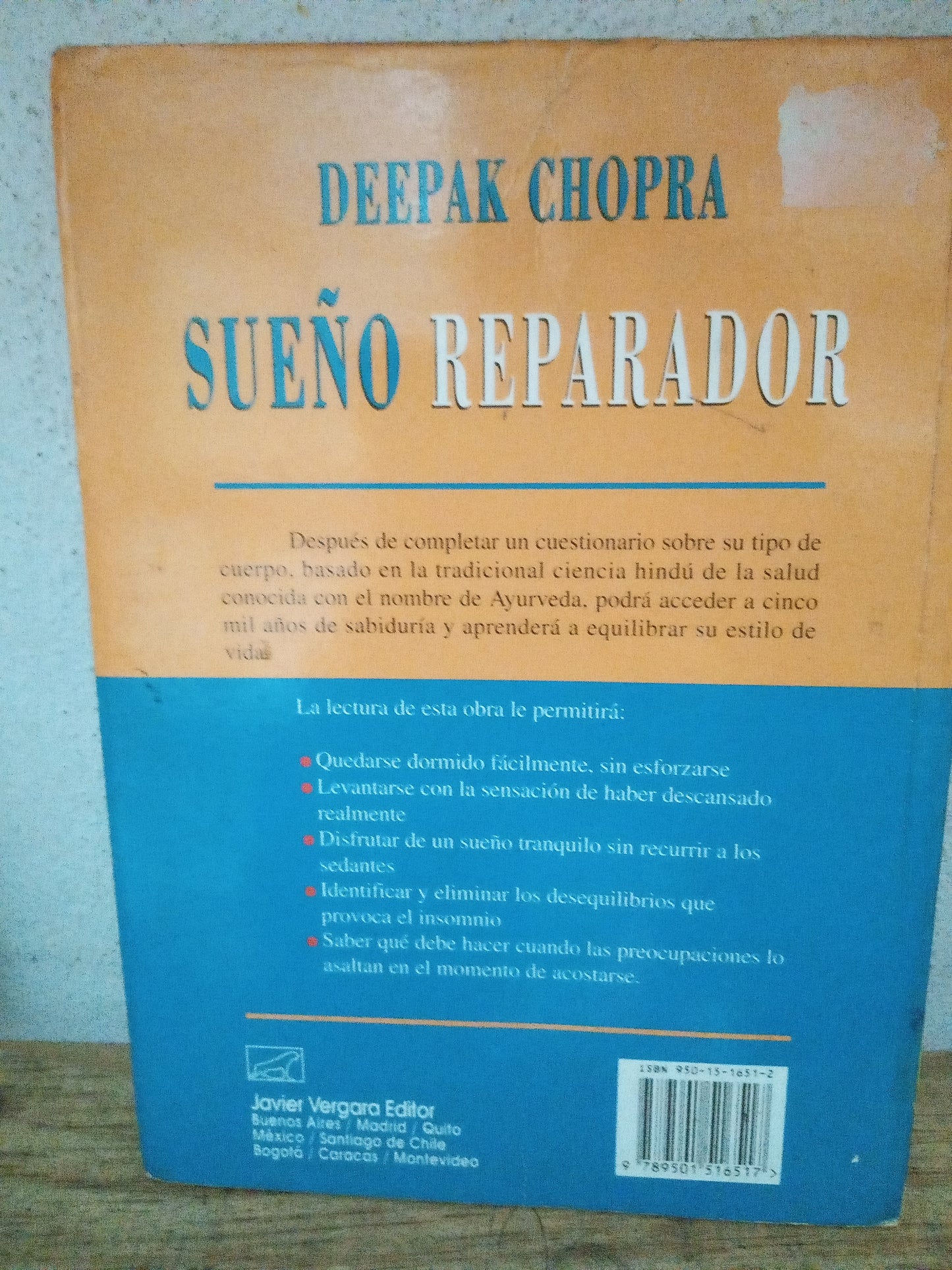 SUEÑO REPARADOR DEEPAK CHOPRA USADO S.PERSONAL LITERARIO 305