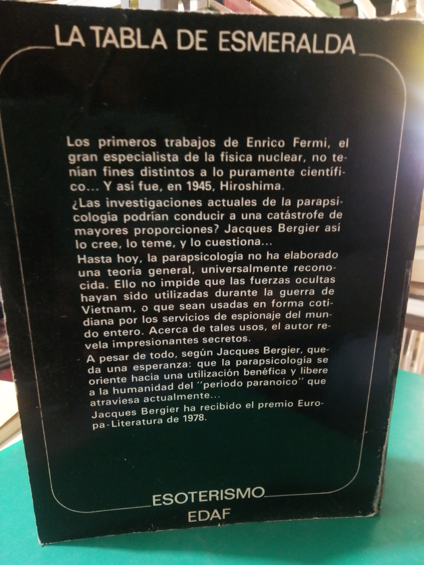 LA GUERRA SECRETA DE LO OCULTO POR JACQUES BERGIER USADO NOVELA JUAREZ