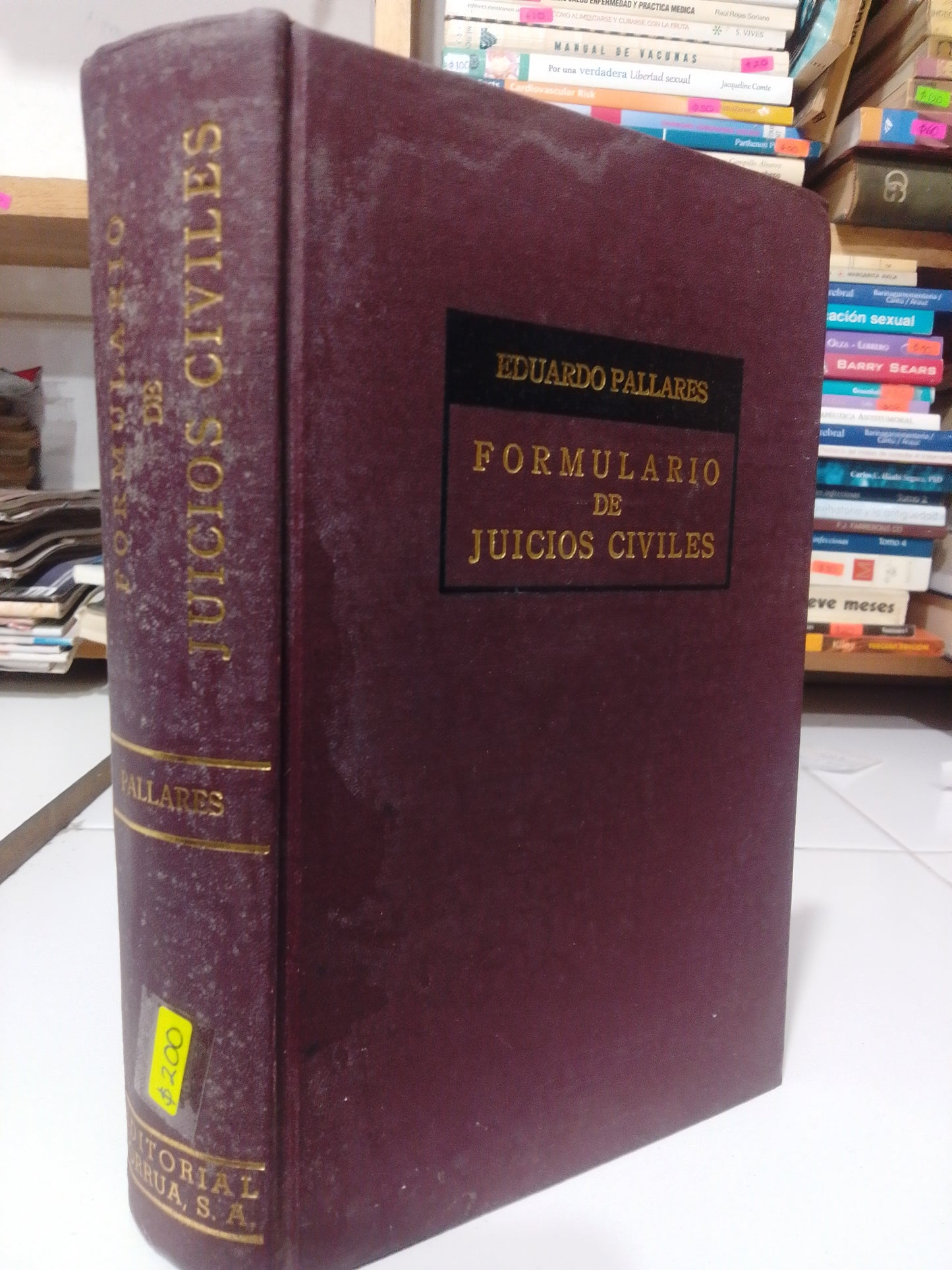 FORMULARIO DE JUICIOS CIVILES POR EDUARDO PALLARES USADO DERECHO JUAREZ