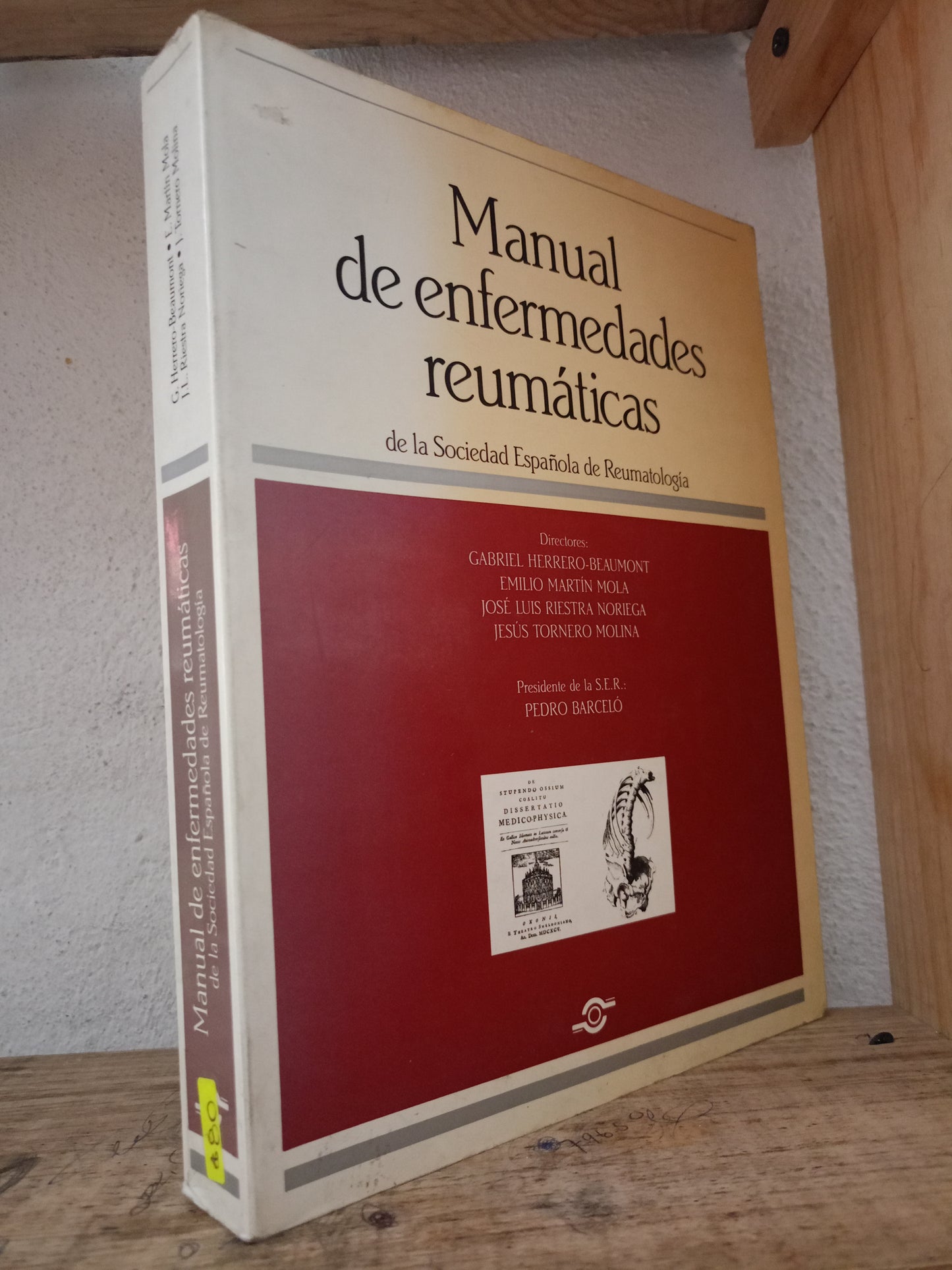 MANUAL DE ENFERMEDADES REUMÁTICAS DE LA SOCIEDAD ESPAÑOLA DE REUMATOLOGÍA POR GABRIEL HERRERO, EMILIO MARTÍN MOLA, JOSÉ LUIS RIESTRA NORIEGA, JESÚS TORNERO MOLINA USADO SALUD LITERARIO 305