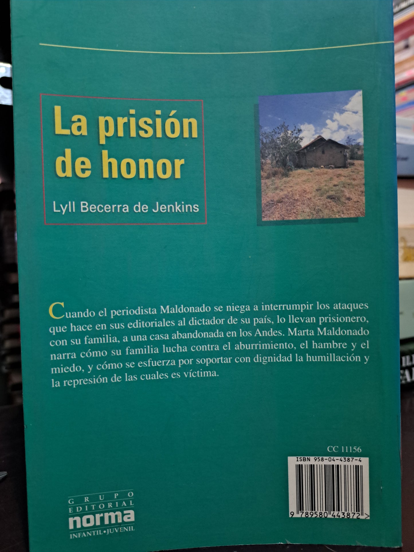 LA PRISIÓN DE HONOR LYLL BECERRA DE JENKINS USADO NOVELA LITERARIO 305