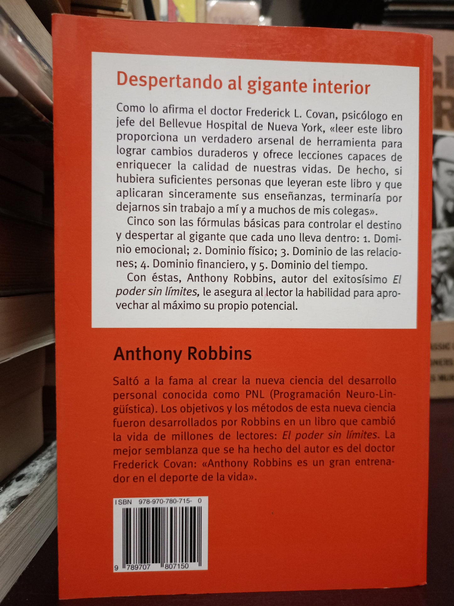 DESPERTANDO AL GIGANTE INTERIOR ANTHONY ROBBINS USADO S.PERSONAL LITERARIO 305