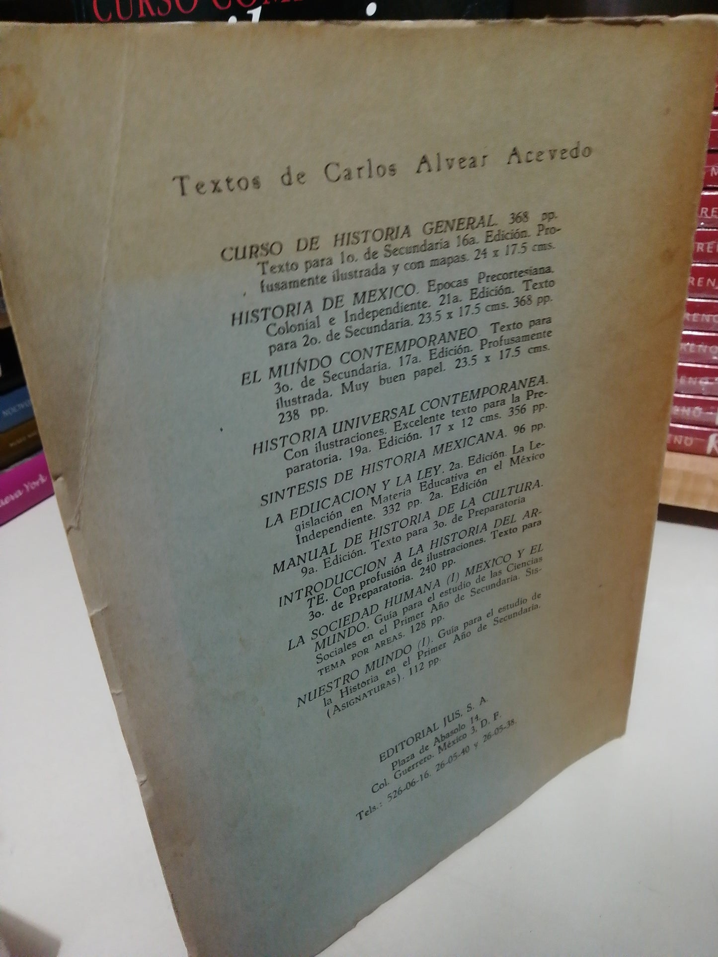 MANUAL DE HISTORIA DE LA CULTURA POR CARLOS ALVEAR ACEVEDO USADO HISTORIA JUAREZ