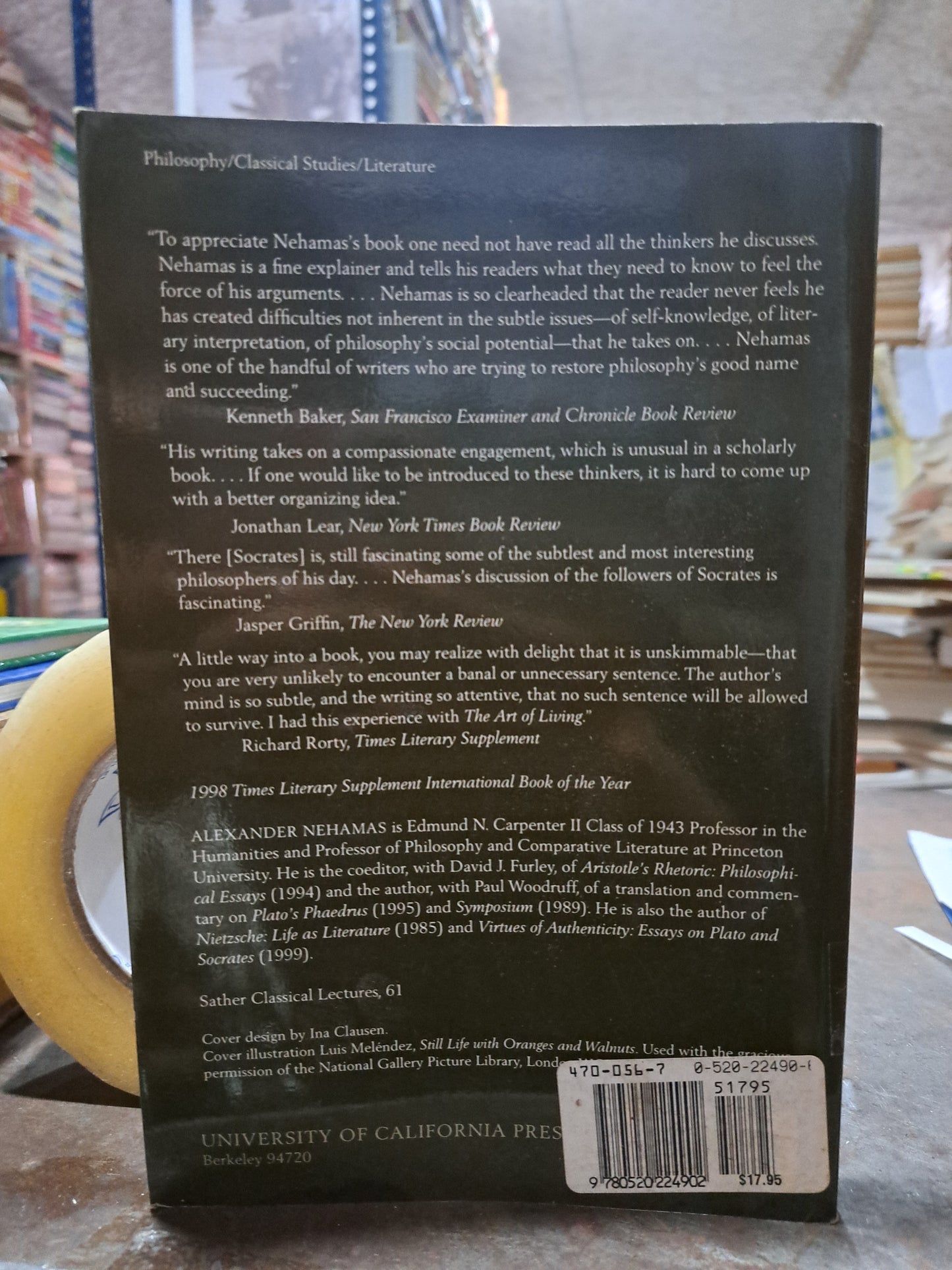THE ART OF LIVING ALEXANDER NEHAMAS USADO ARTE ALDAMA