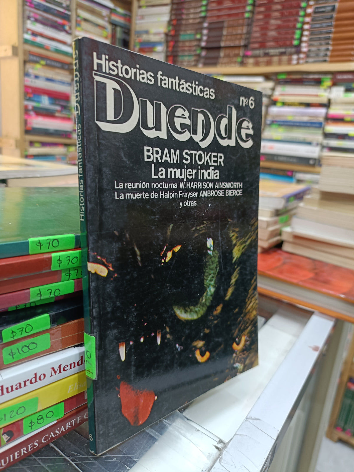 HISTORIAS FANTASTICAS DUENDE 6 POR BRAM STOKER USADO NOVELA JUAREZ 515