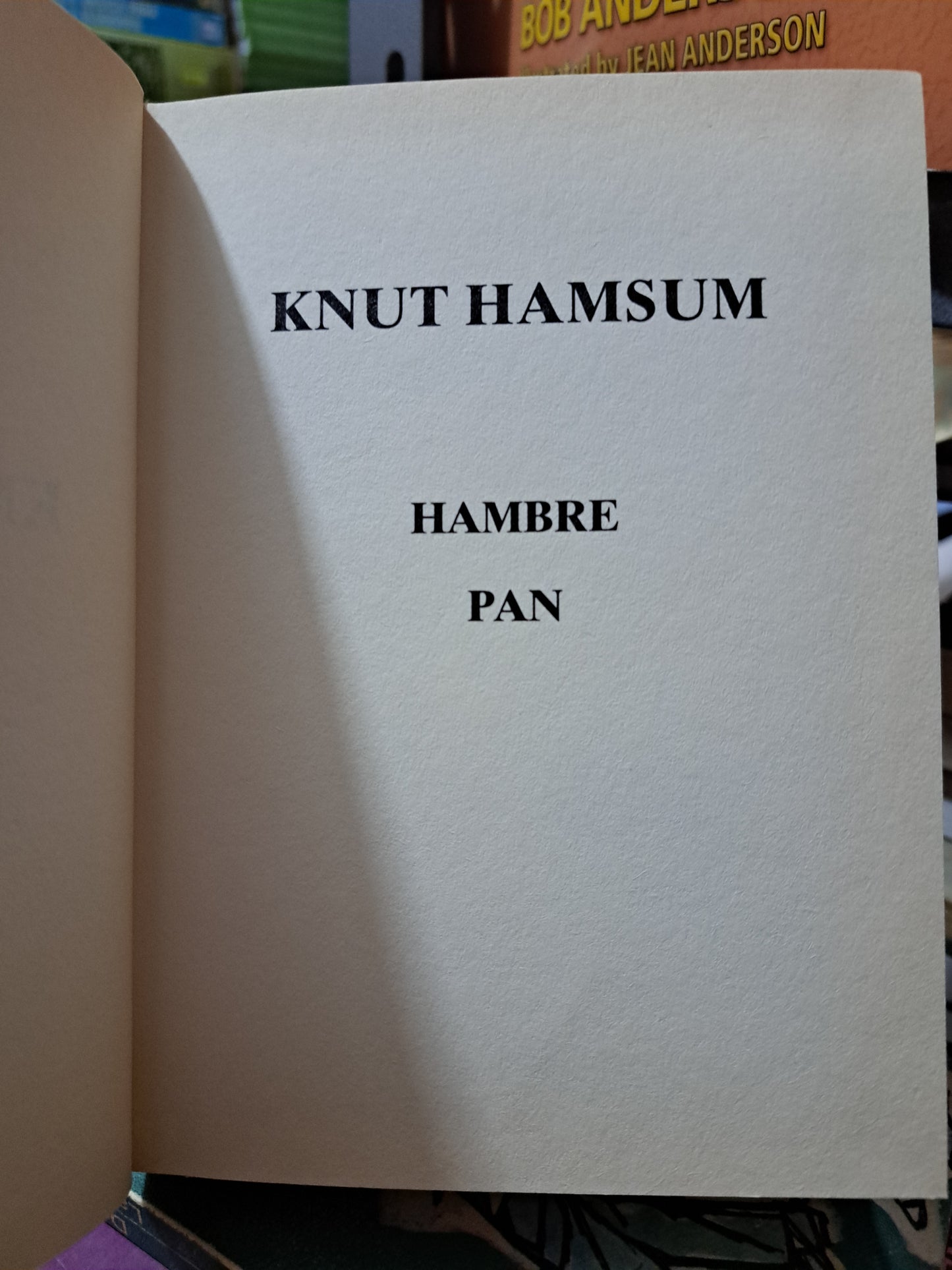 HAMBRE PAN KNUT HAMSUN USADO NOVELA JUÁREZ