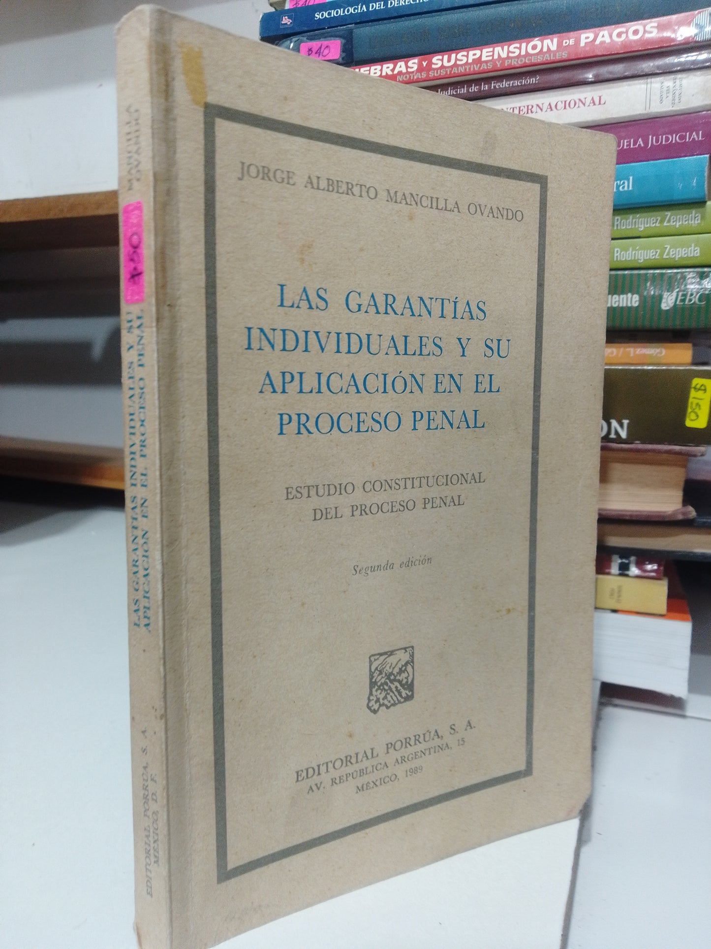 LAS GARANTIAS INDIVIDUALES Y SU APLICACION EN EL PROCESO PENAL POR JOSE ALBERTO MANCILLA OBANDO USADO DERECHO JUAREZ
