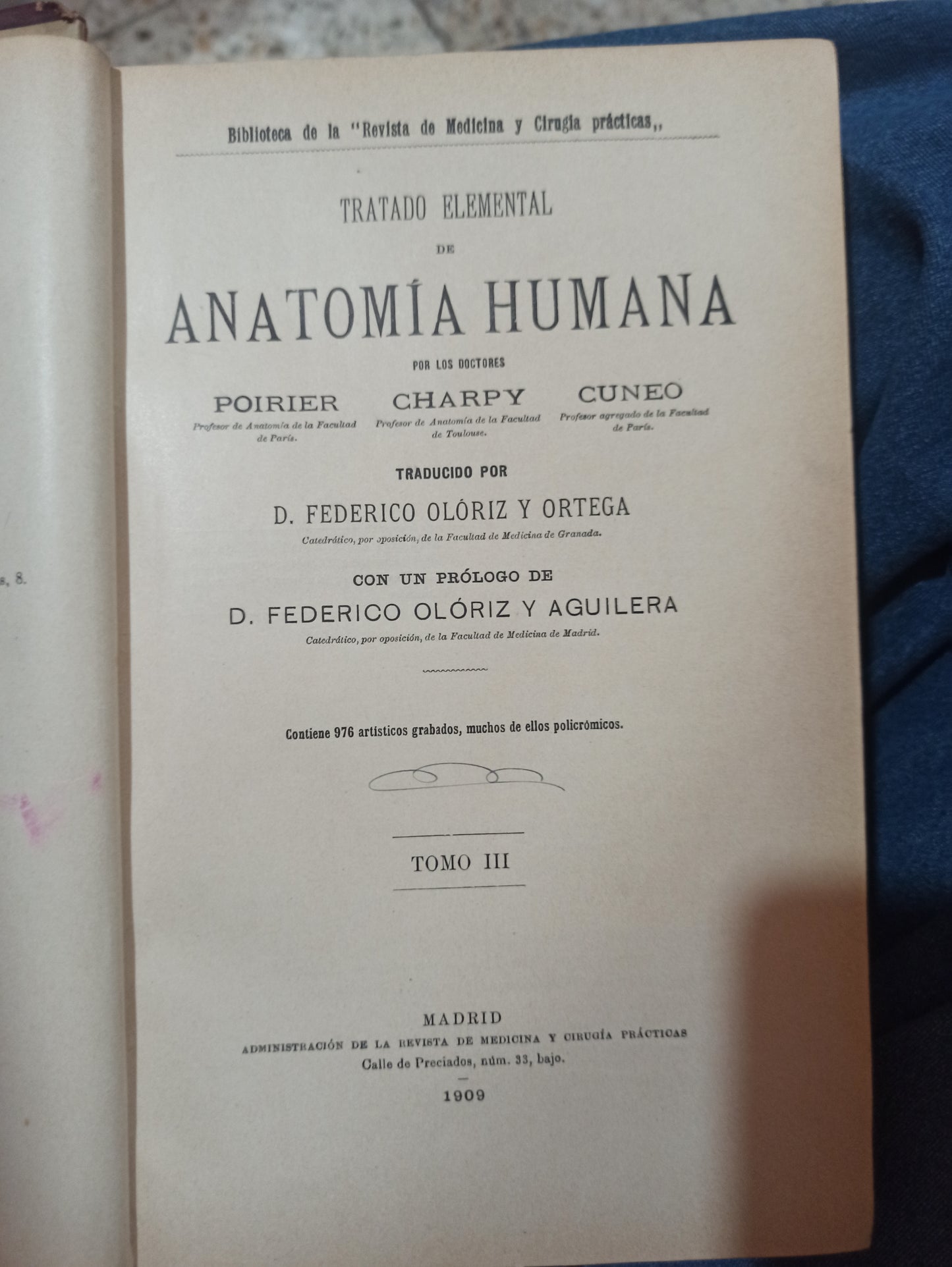ANATOMIA HUMANA POR POIRER CHARPY Y CUNEO USADO SALUD ALDAMA