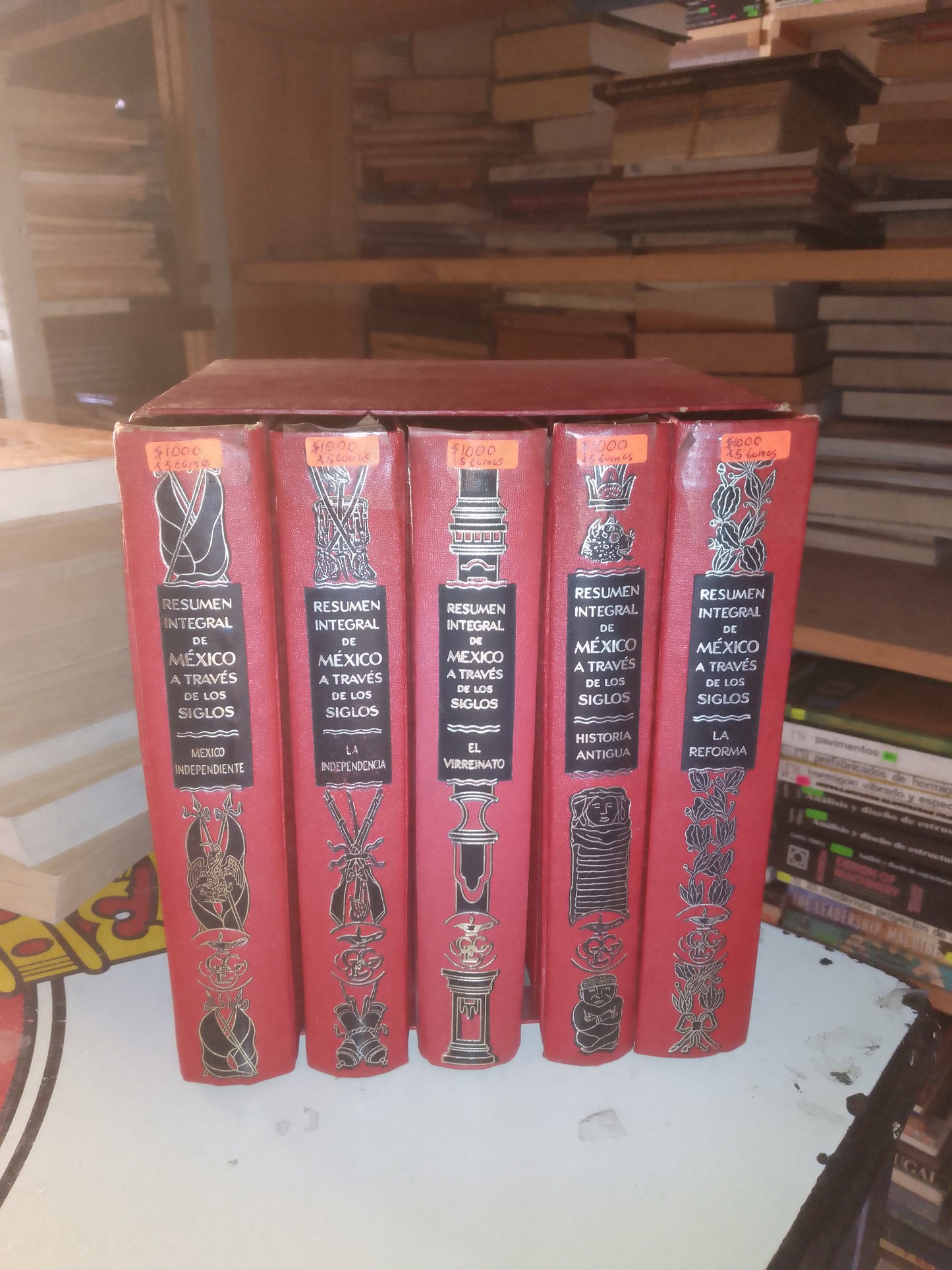 RESUMEN INTEGRAL DE MÉXICO A TRAVÉS DE LOS SIGLOS (5 TOMOS POR $1000) USADO HISTORIA LITERARIO 207