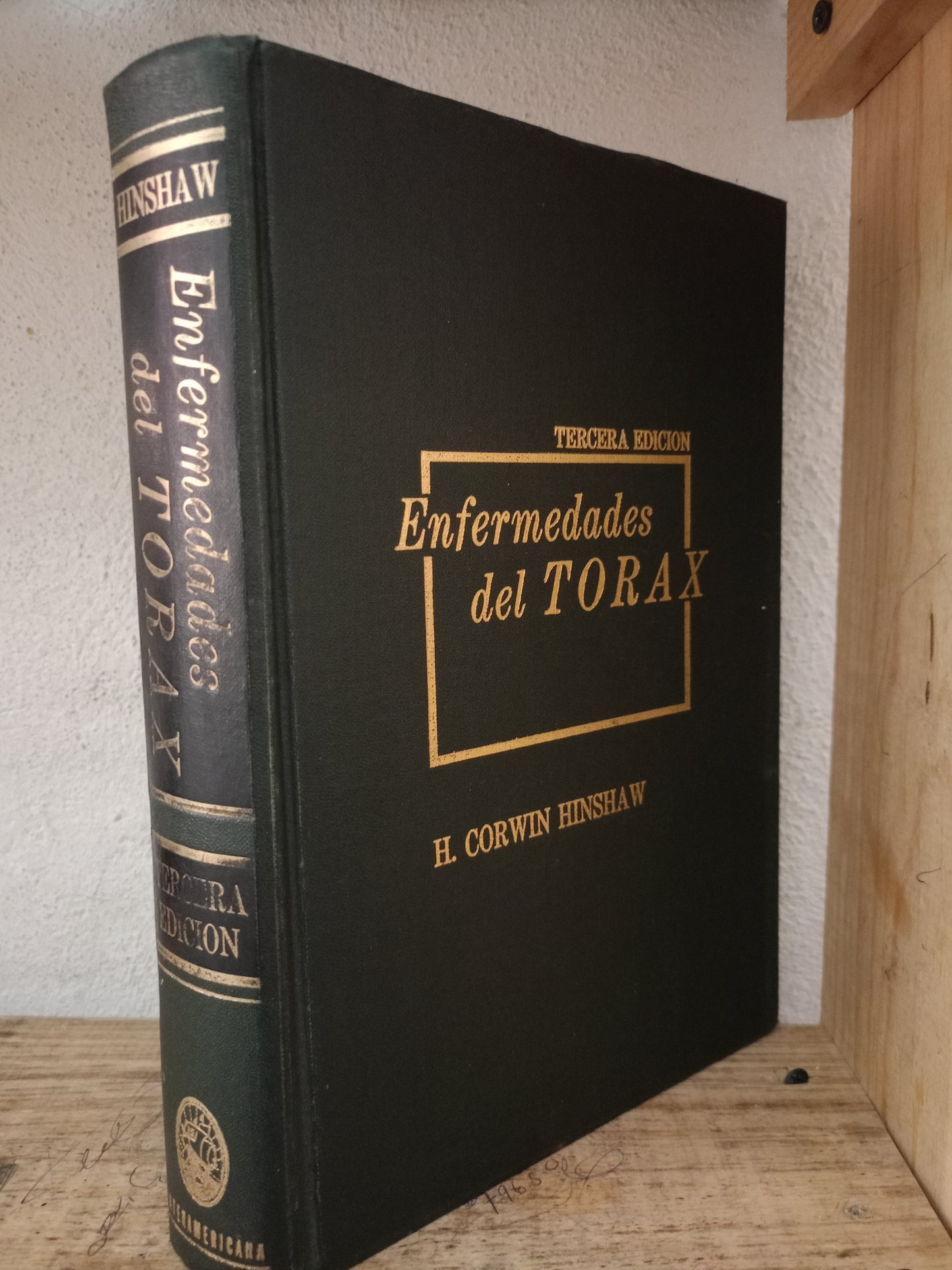 ENFERMEDADES DEL TORAX POR H. CORWIN HINSHAW USADO SALUD LITERARIO 305