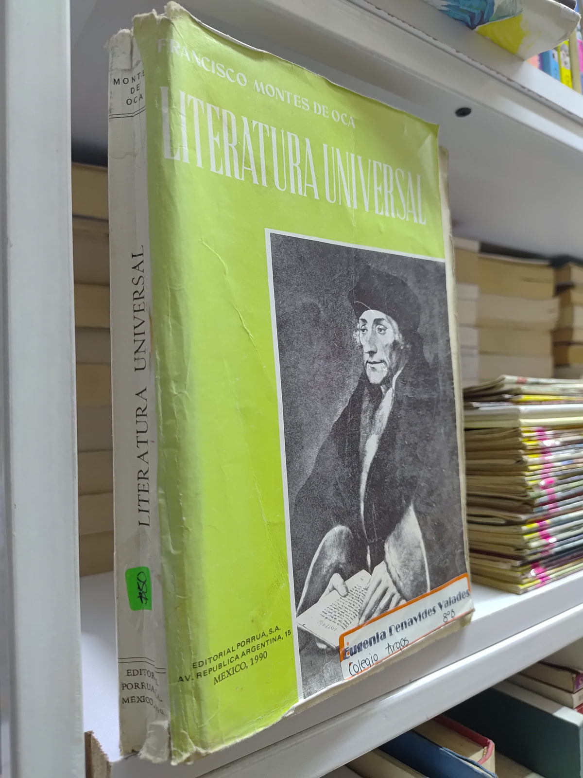 LITERATURA UNIVERSAL POR FRANCISCO MONTES DE OCA USADO NOVELAS JUAREZ 507
