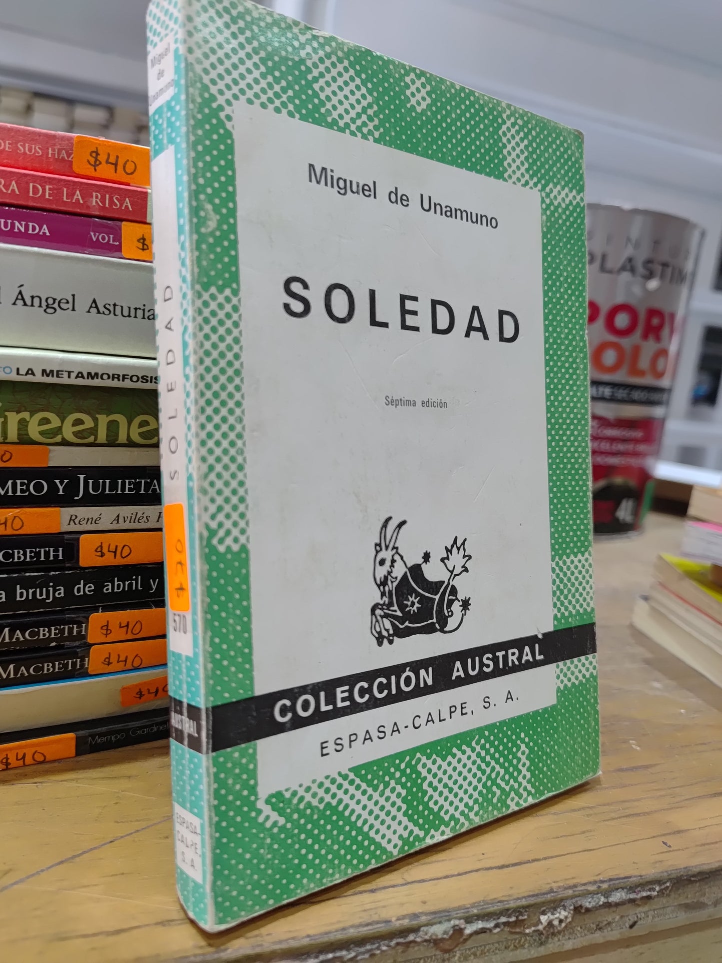 SOLEDAD POR MIGUEL DE UNAMUNO USADO NOVELAS JUAREZ 515