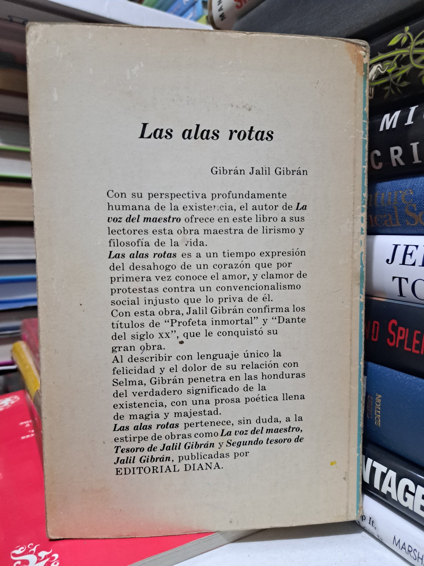 LAS ALAS ROTAS GIBRÁN JALIL GIBRÁN USADO NOVELA JUÁREZ