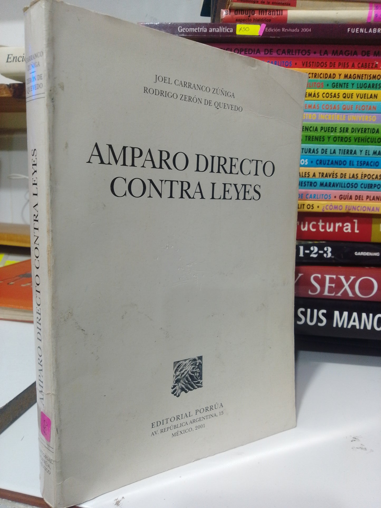 AMPARO DIRECTO CONTRA LEYES POR JOEL CARRANCO ZUÑIGA USADO DERECHO JUAREZ