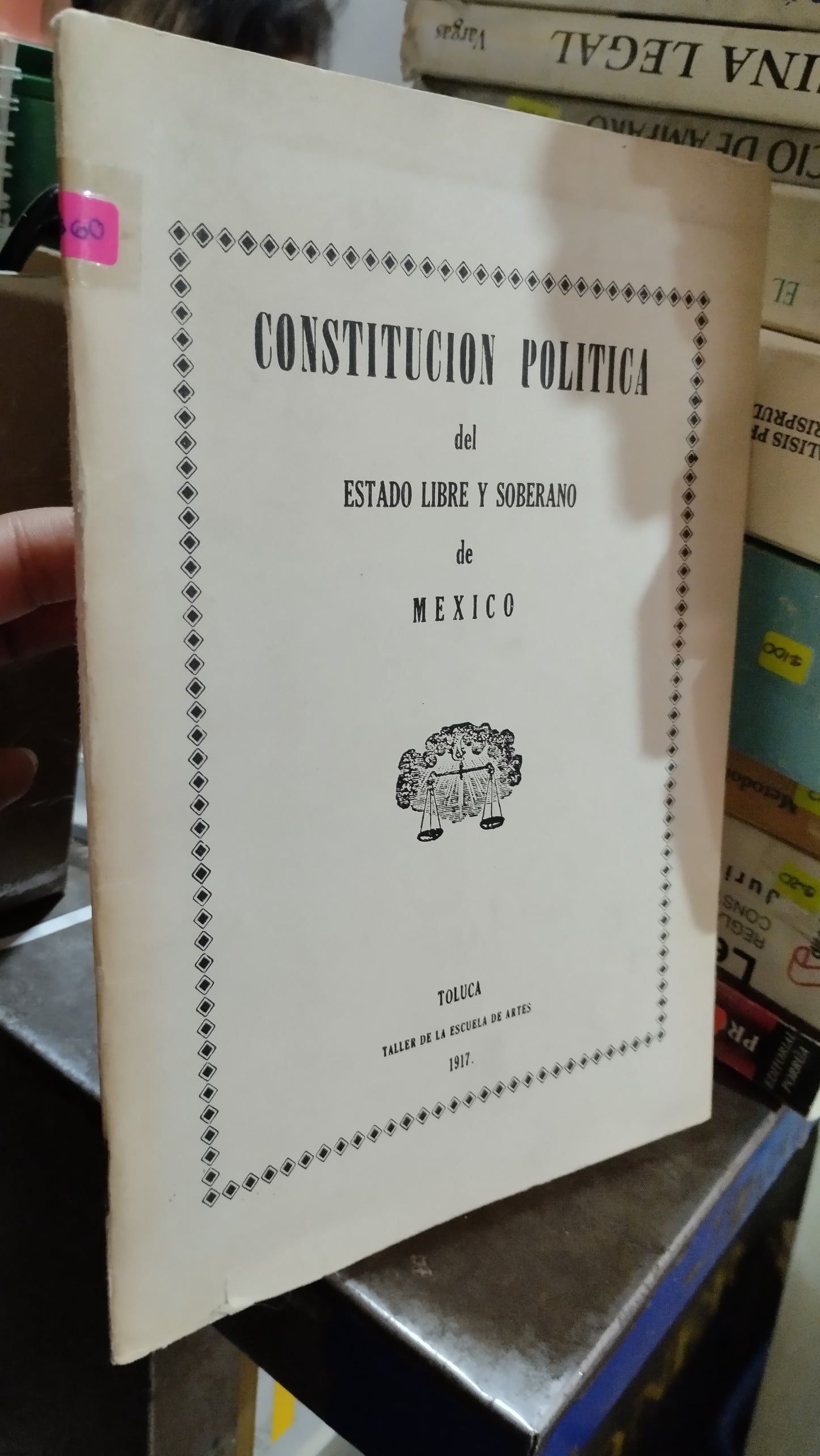 CONSTITUCION POLITICA DEL ESTADO LIBRE Y SOBERANO DE MEXICO LIBRO USADO DERECHO ALDAMA