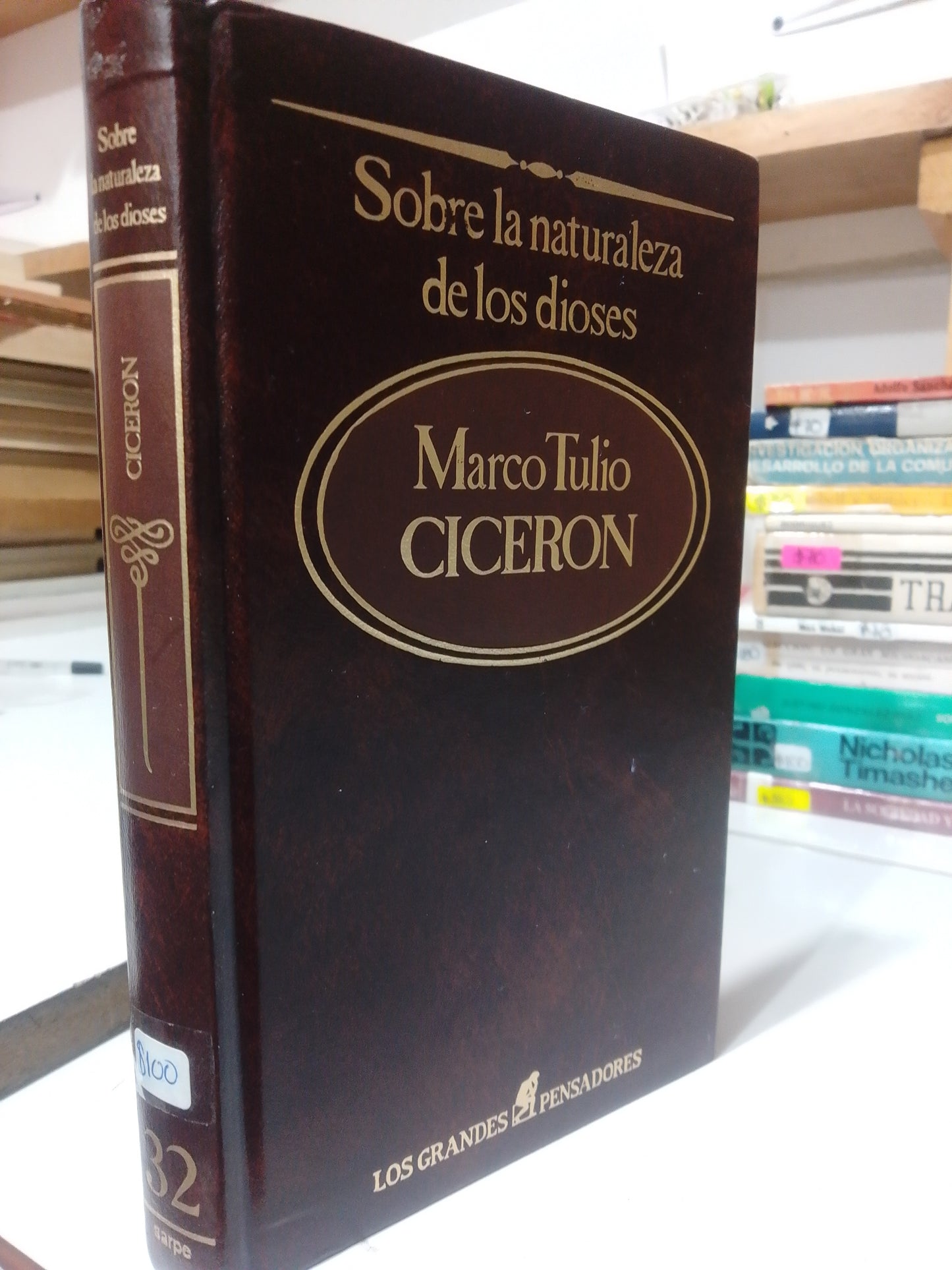 SOBRE LA NATURALEZA DE LOS DIOSES POR MARCO TULIO CICERON USADO FILOSOFIA JUAREZ