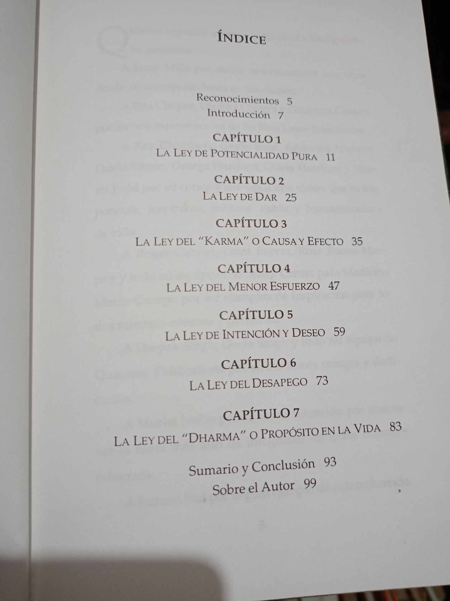 LAS SIETE LEYES ESPIRITUALES DEL ÉXITO DEEPAK CHOPRA USADO S.PERSONAL LITERARIO 305