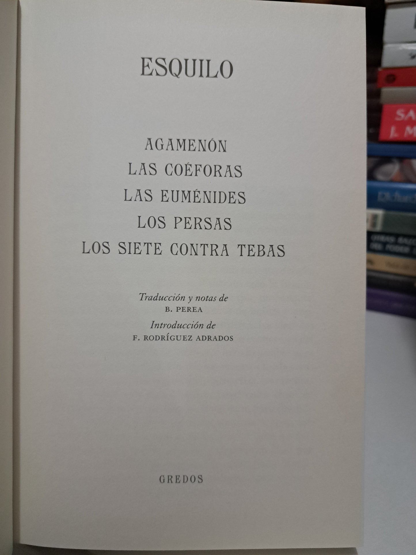 ORESTÍADA ESQUILLO USADO NOVELA JUÁREZ