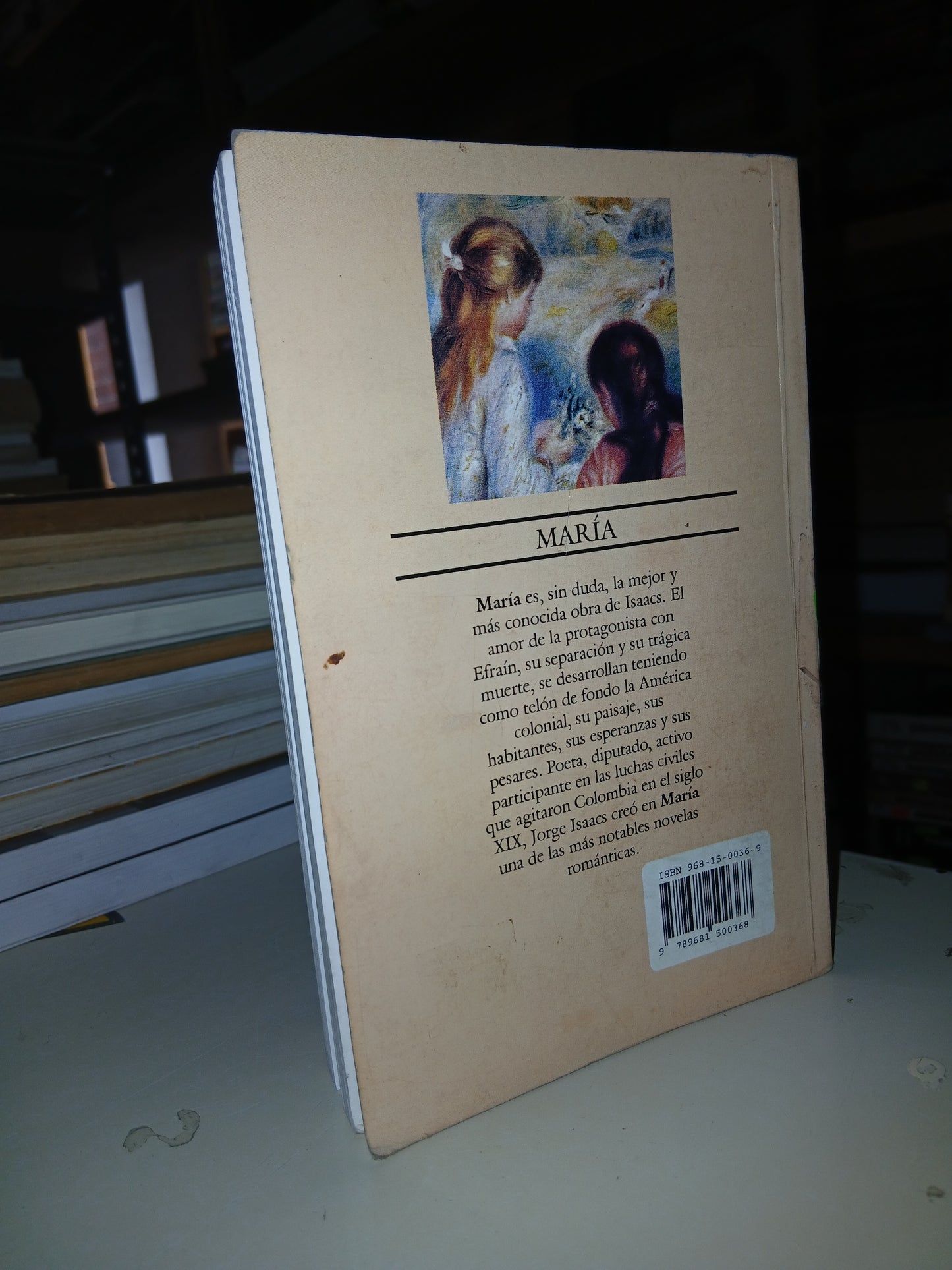 MARÍA POR JORGE ISAACS USADO NOVELA LITERARIO 207