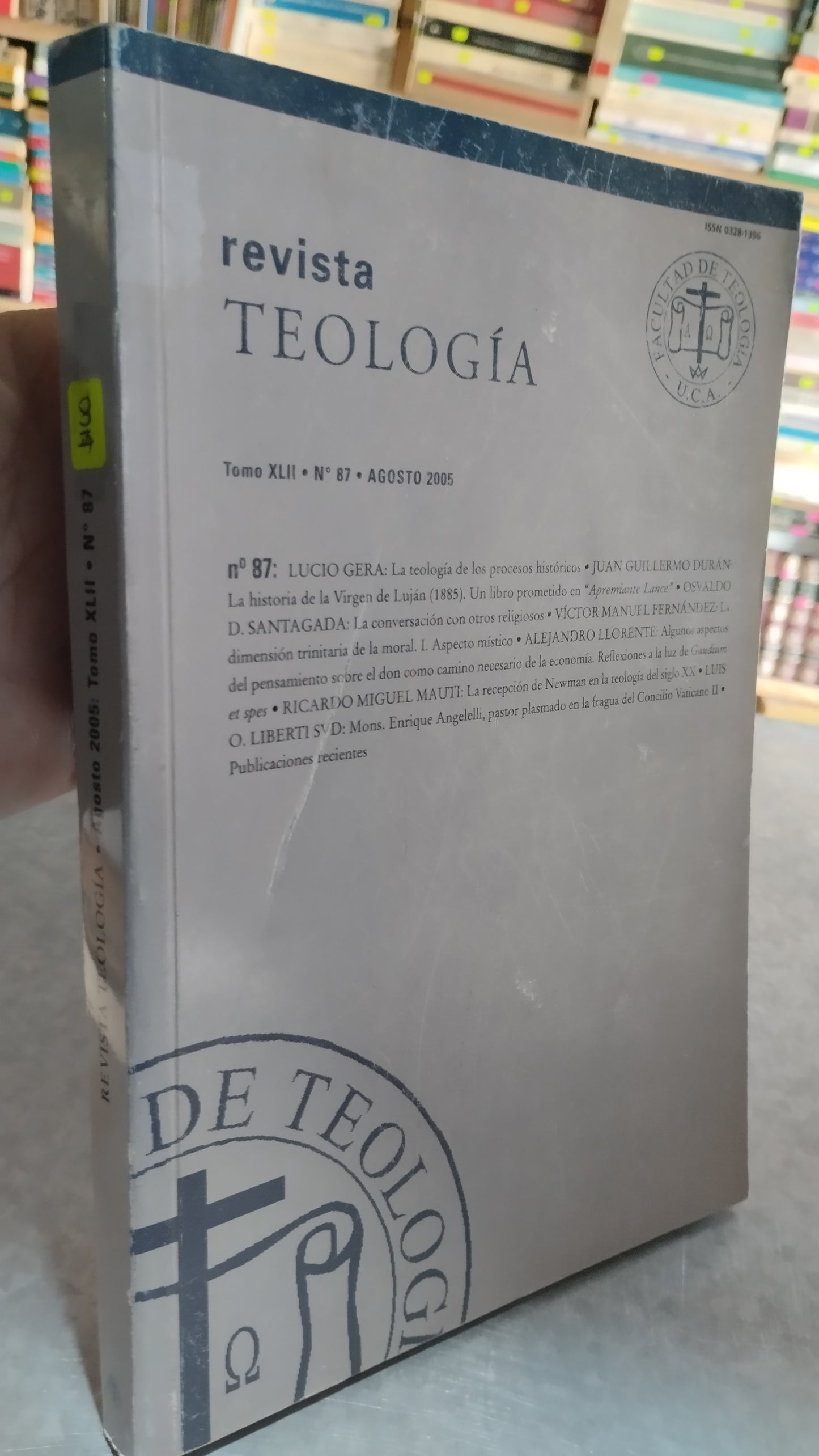 REVISTA TEOLOGIA POR LA REVISTA DE LA FACULTAD DE TEOLOGIA DE LA PONTIFICIA UNIVERSIDAD CATOLICA ARGENTINA LIBRO USADO RELIGION ALDAMA