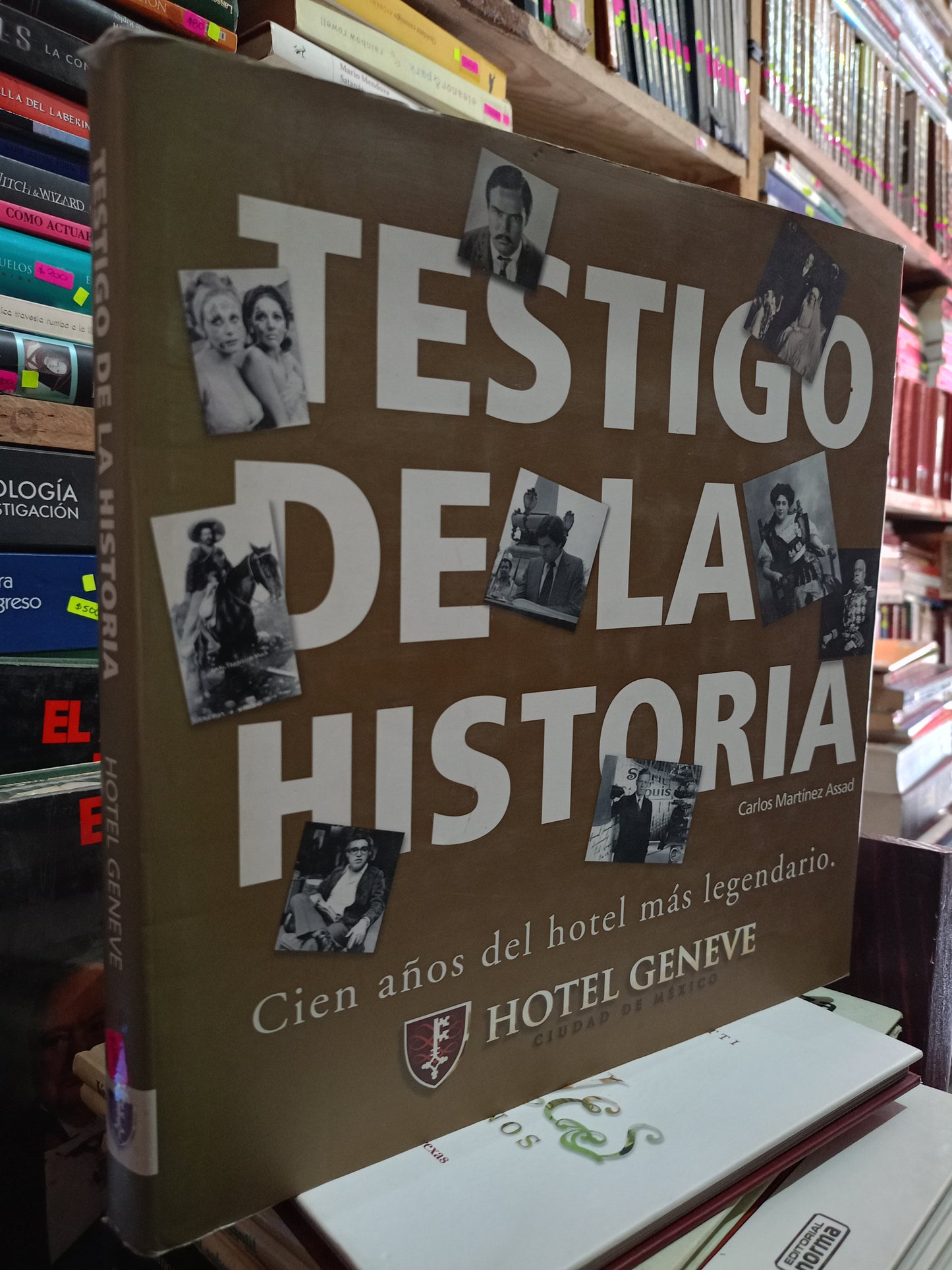 TESTIGO DE LA HISTORIA POR HOTEL GENEVE USADO HISTORIA LITERARIO 305