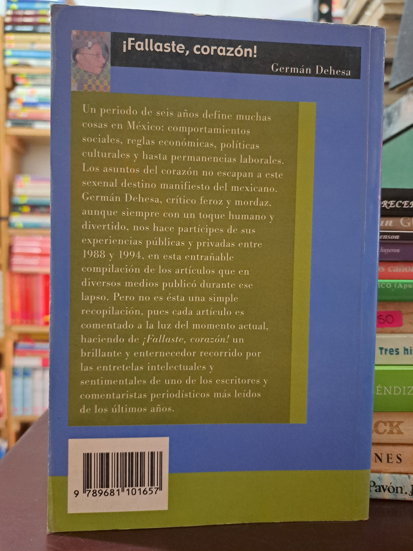 ¡FALLASTE CORAZÓN! GERMÁN DEHESA USADO NOVELA JUÁREZ