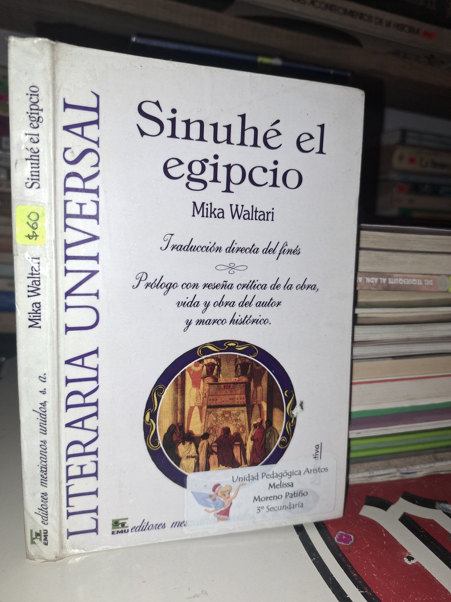 SINUHE EL EGIPCIO MIKA WALTARI USADO NOVELA LITERARIO 207