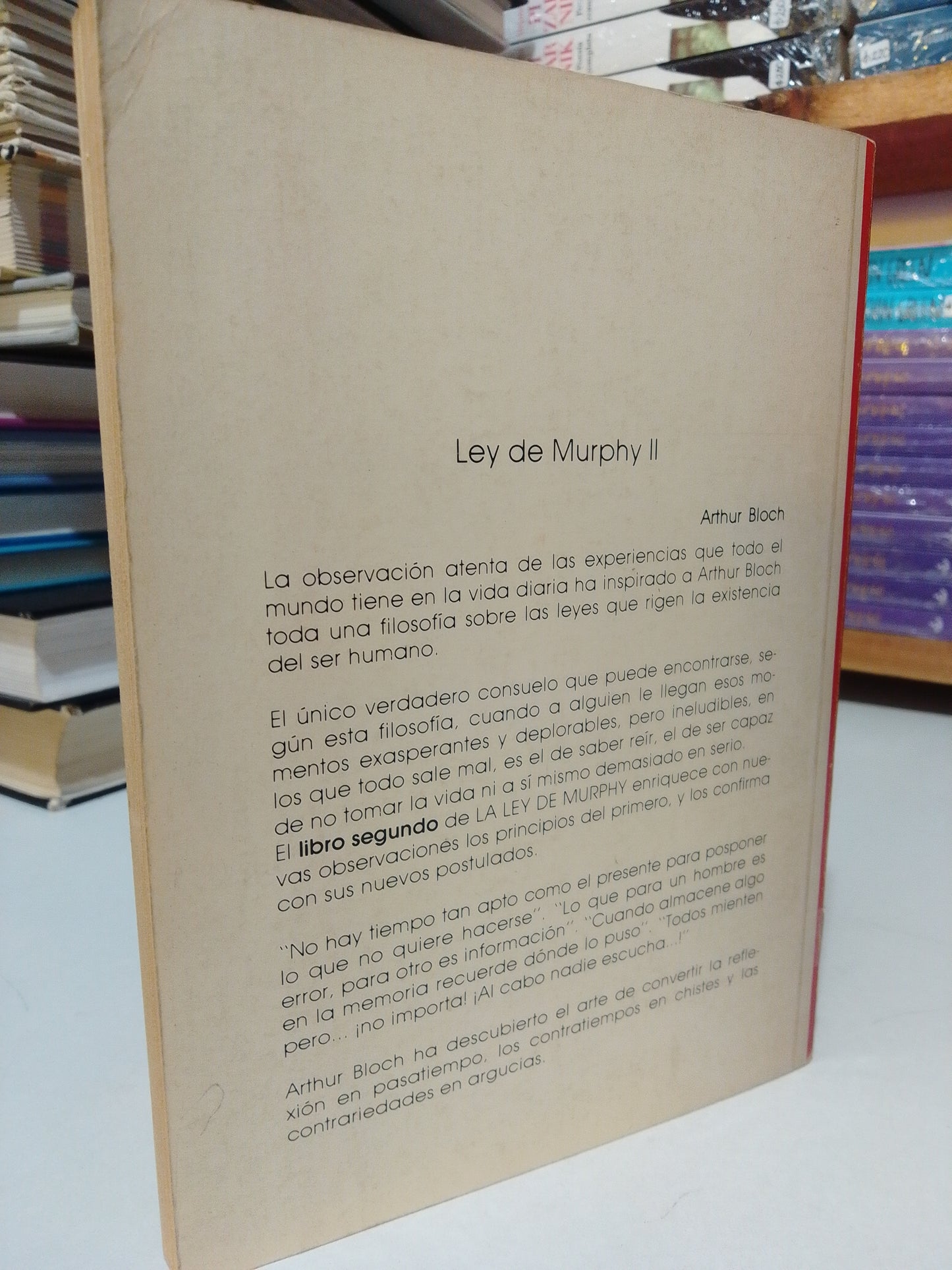 LEY DE MURPHY 2 MÁS RAZONES POR LAS QUE LAS COSAS SALEN MAL POR ARTHUR BLOCH USADO SUP.PERSONAL JUÁREZ