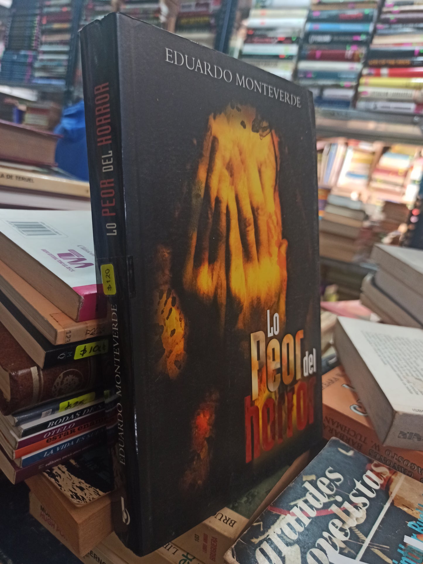 LO PEOR DEL HORRO POR EDUARDO MONTEVERDE USADO NOVELAS ALDAMA