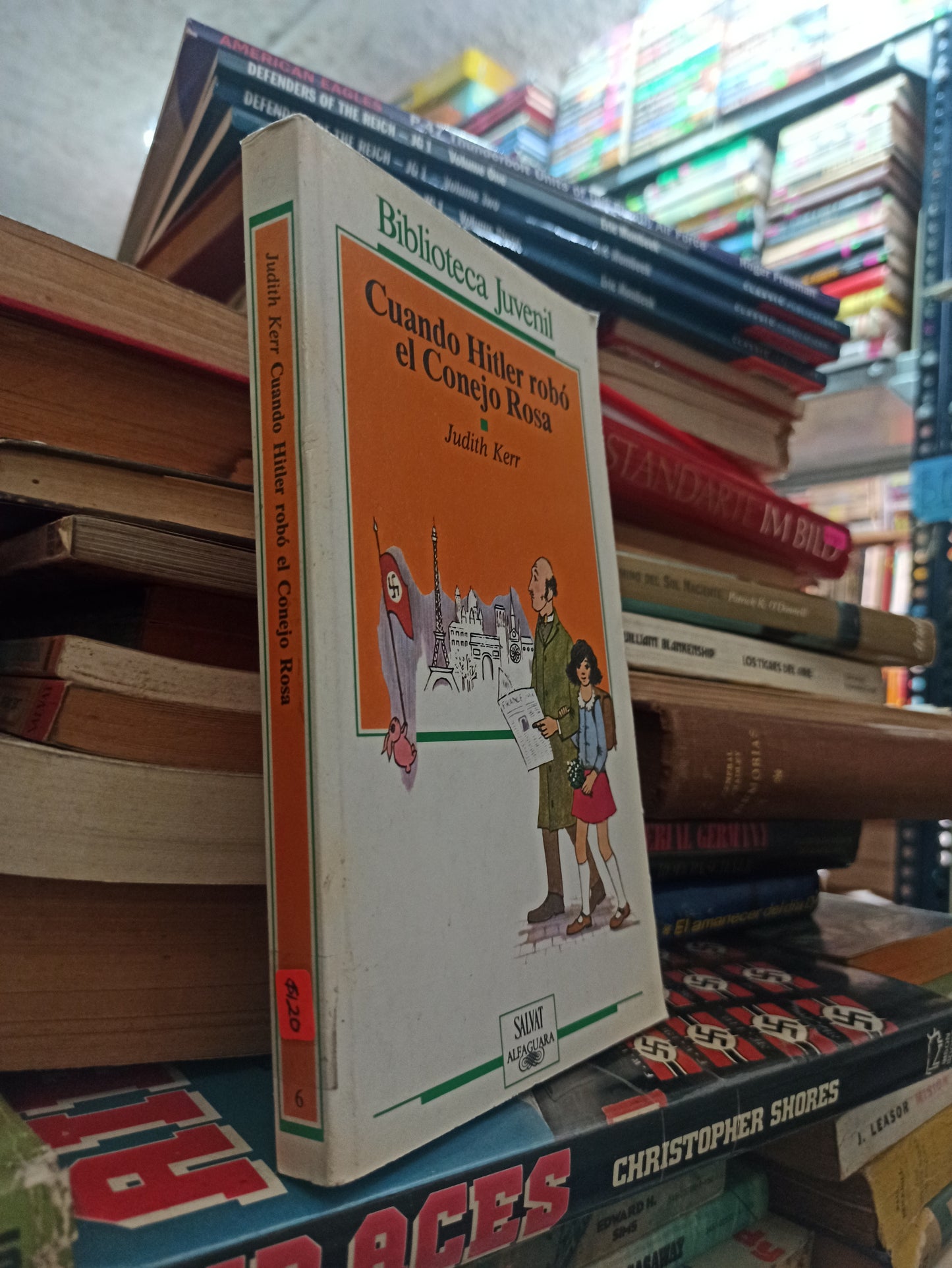CUANDO HITLER ROBÓ EL CONEJO ROSA POR JUDITH KERR USADO NOVELAS ALDAMA
