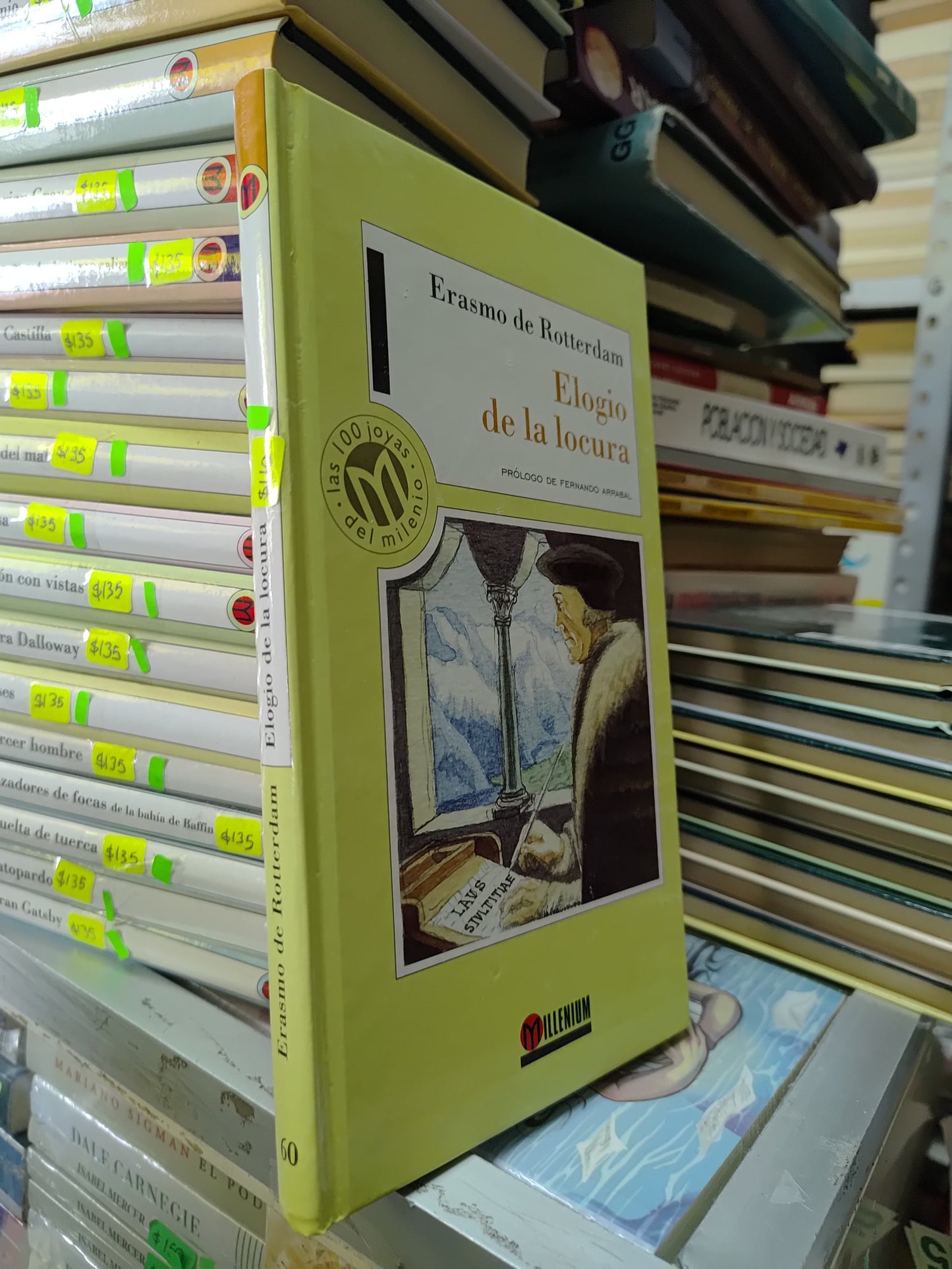 ELOGIO DE LA LOCURA POR ERASMO DE ROTTERDAM USADO NOVELAS JUAREZ 515