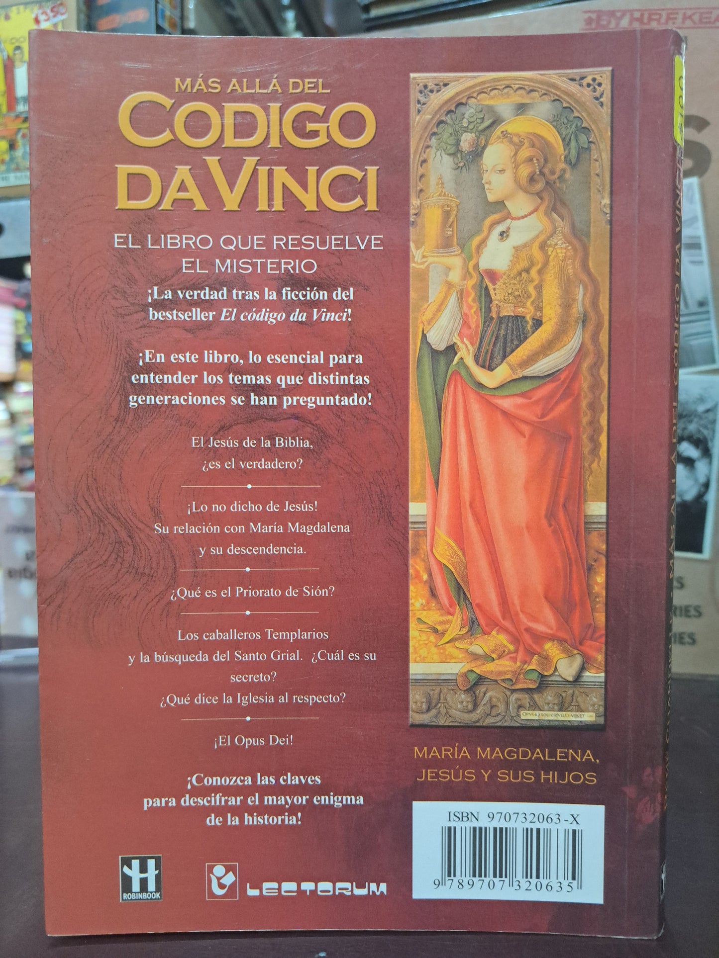 MÁS ALLÁ DEL CÓDIGO DAVINCI RENÉ CHANDELLE USADO NOVELA LITERARIO 305