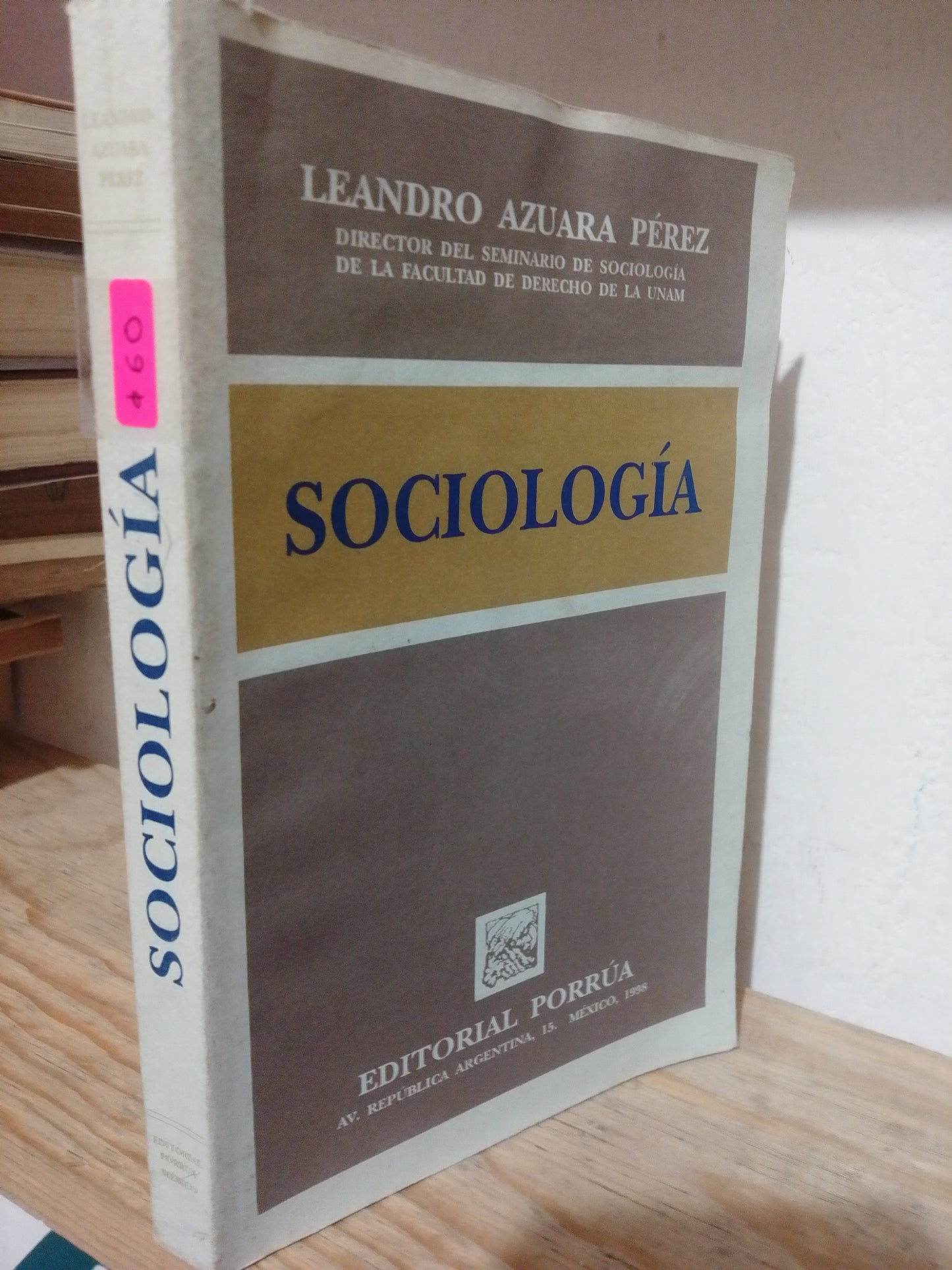 SOCIOLOGIA POR LEANDRO AZUARA PEREZ USADO FILOSOFIA JUAREZ