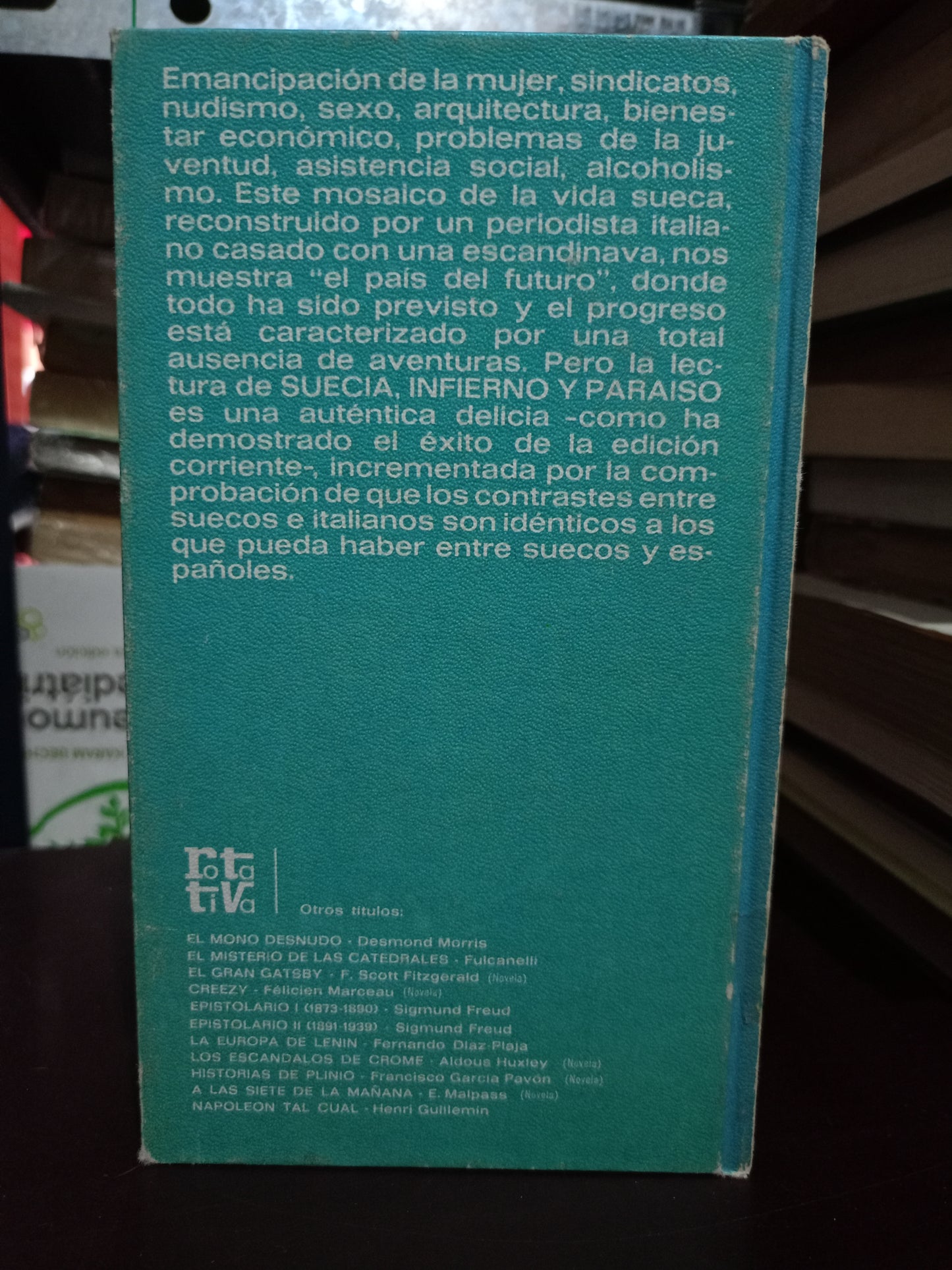 SUECIA, INFIERNO Y PARAÍSO POR ENRICO ALTAVILLA USADO NOVELA LITERARIO 305