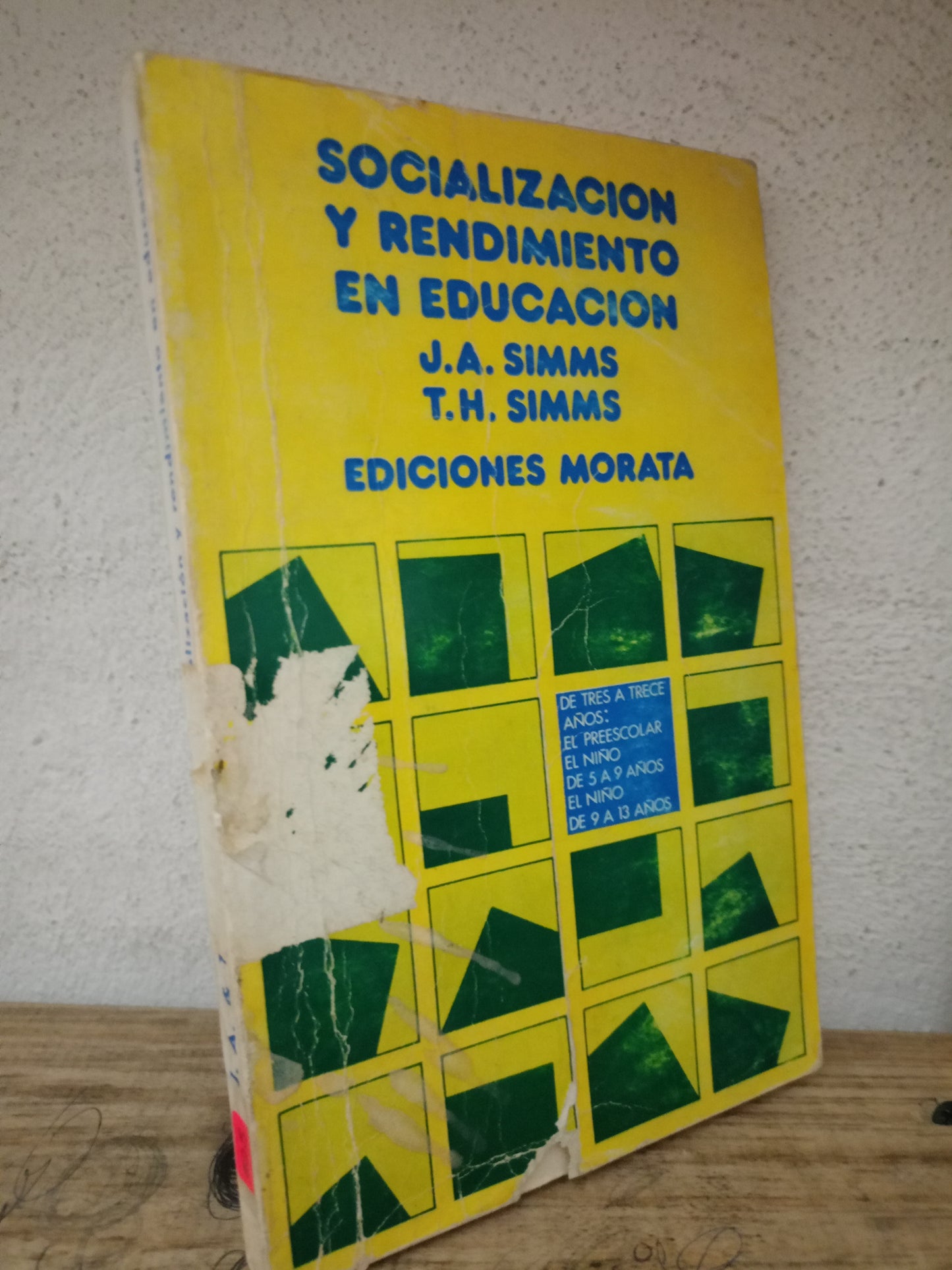 SOCIALIZACIÓN Y RENDIMIENTO EN EDUCACIÓN POR J.A. SIMMS T.H. SIMMS USADO EDUCACIÓN LITERARIO 305