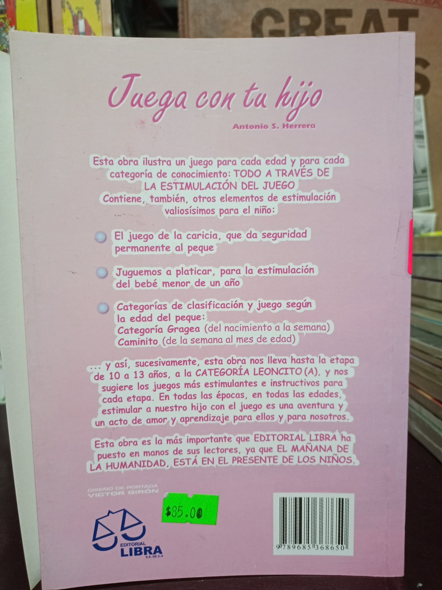 JUEGA CON TU HIJO POR ANTONIO S. HERRERA USADO SUPERACIÓN PERSONAL LITERARIO 305
