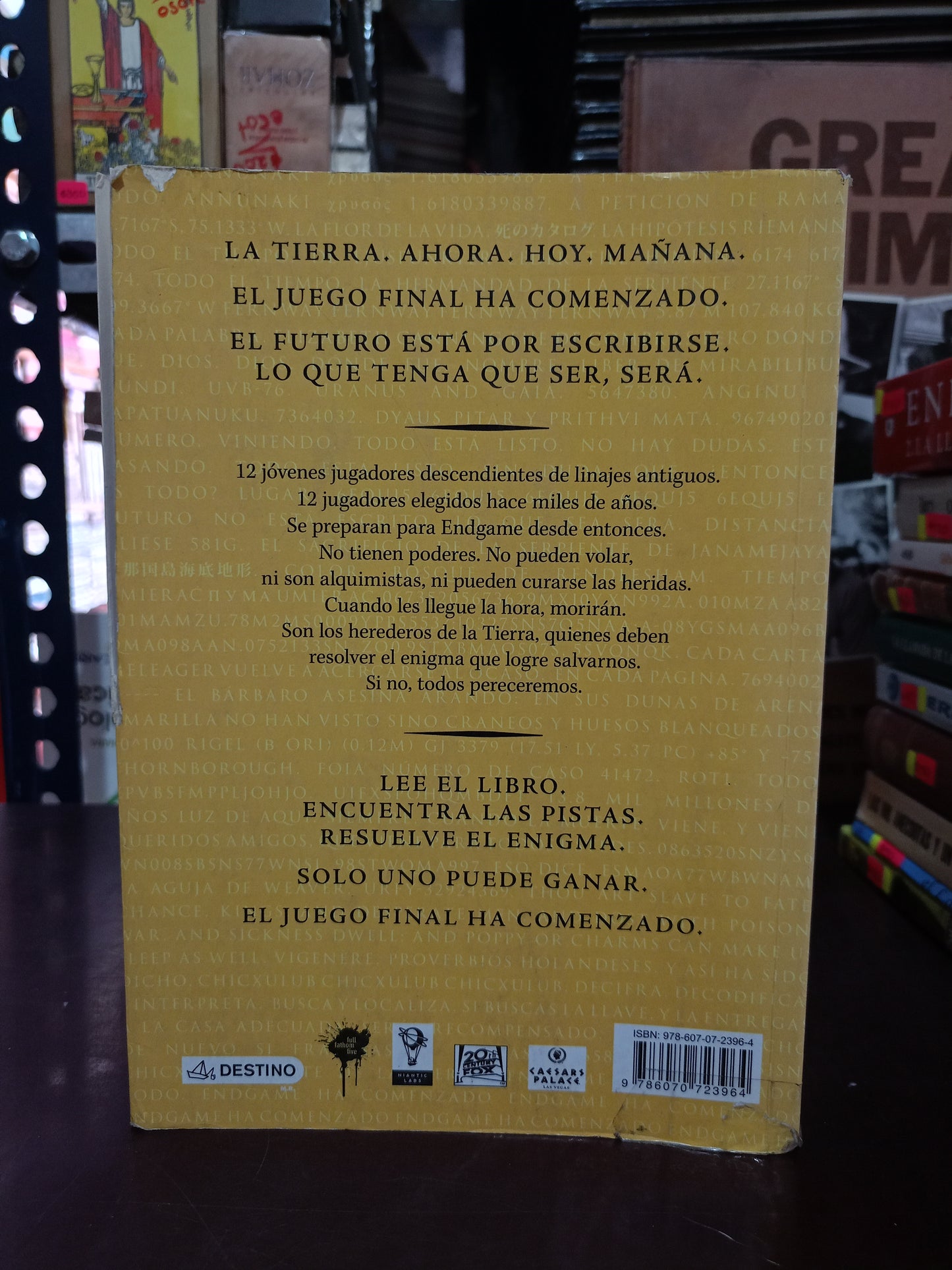 ENDGAME LA LLAMADA POR JAMES FREY Y NILS JOHNSON-SHELTON USADO NOVELA LITERARIO 305