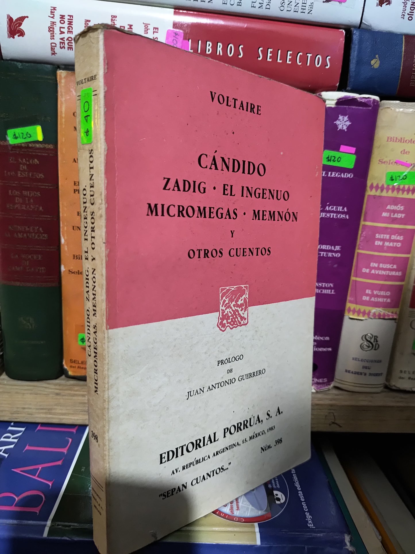 CANDIDO ZADIG EL INGENIUO MICROMEGAS MEMNON Y OTROS CUENTOS POR VOLTAIRE USADO NOVELAS JUAREZ 507