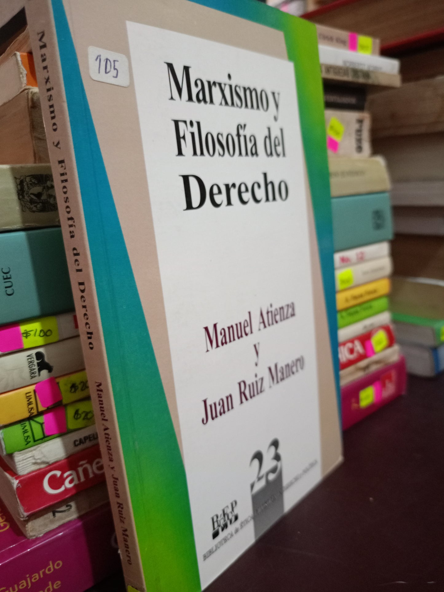 MARXISMO Y FILOSOFIA DEL DERECHO POR MANUAL ATIENZA Y JUAN RUIZ MANERO USADO DERECHO LITERARIO 305